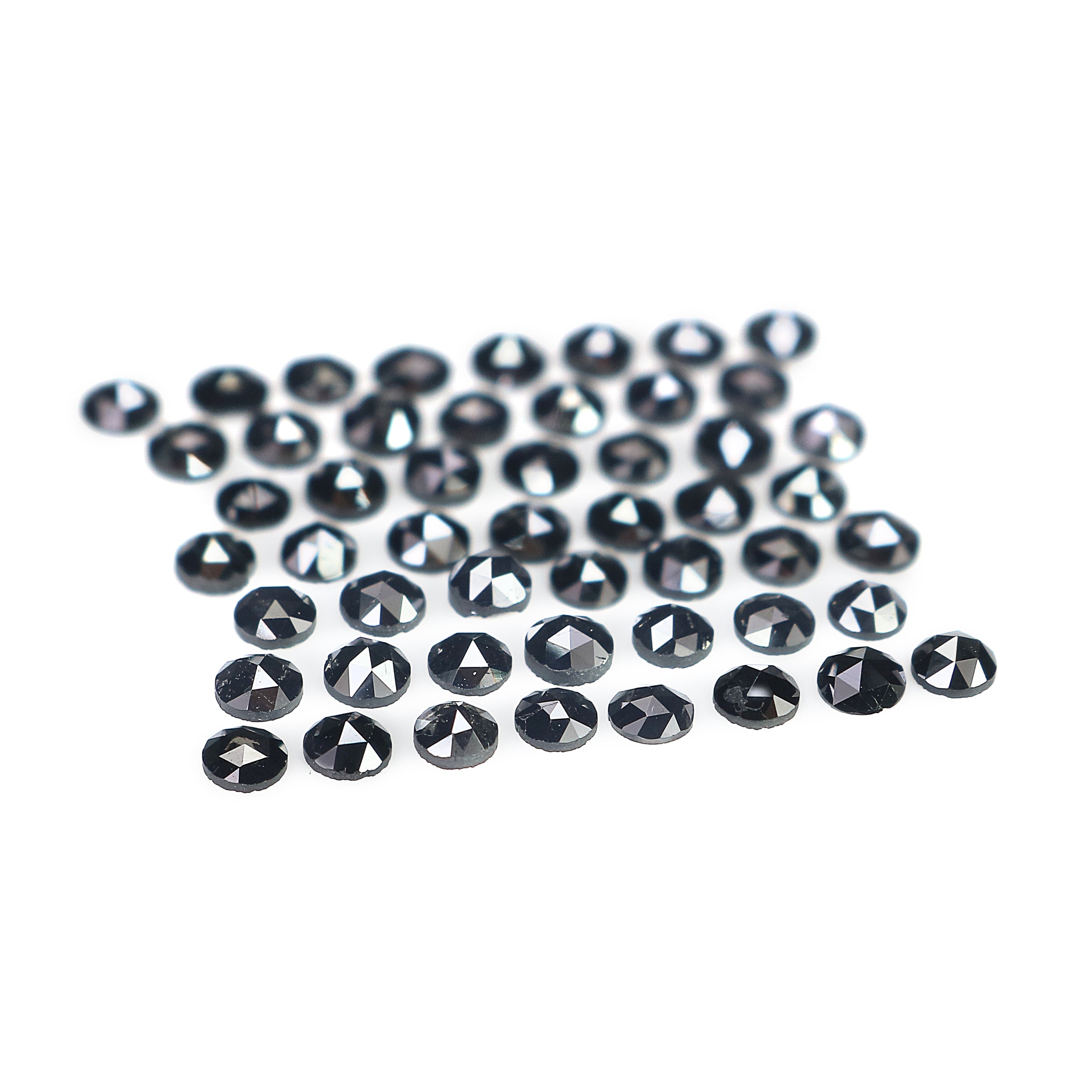 2.71 CT Natural Loose Round Rose Cut Diamond Black Color Round Shape Diamond 2.30 MM Natural Loose Black Color Round Rose Cut Diamond LQ1802