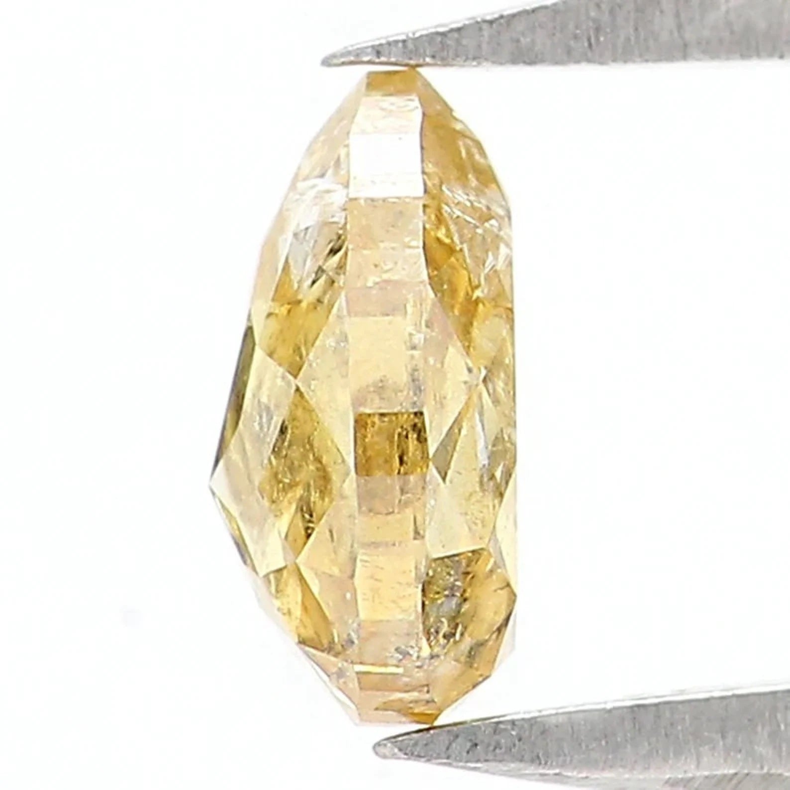 0.61 CT Natural Loose Pear Shape Diamond Yellow Color Pear Cut Diamond 6.00 MM Natural Loose Diamond Brown Color Pear Rose Cut Diamond NQ127