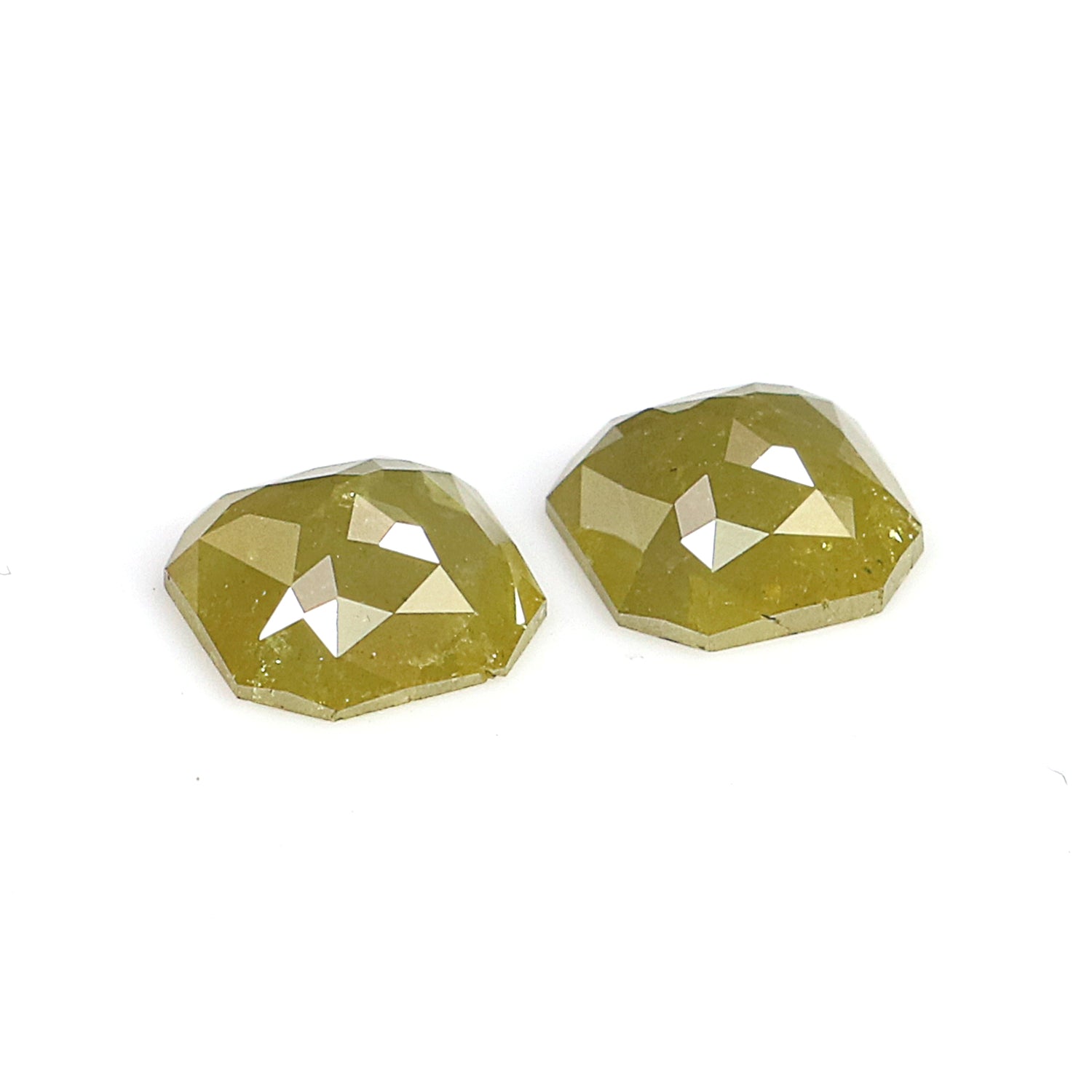 2.39 CT Natural Loose Radiant Shape Pair Diamond Green Color Radiant Cut Diamond 6.70 MM Natural Loose Diamond Radiant Cut Diamond QKB622