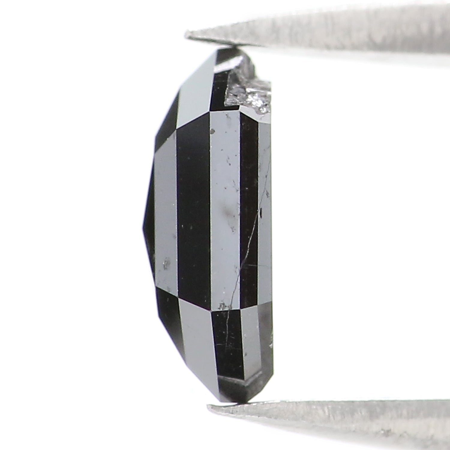 1.13 CT Natural Loose Hexagon Shape Diamond Black Hexagon Rose Cut Diamond 7.90 MM Natural Loose Black Color Hexagon Rose Cut Diamond QL9082