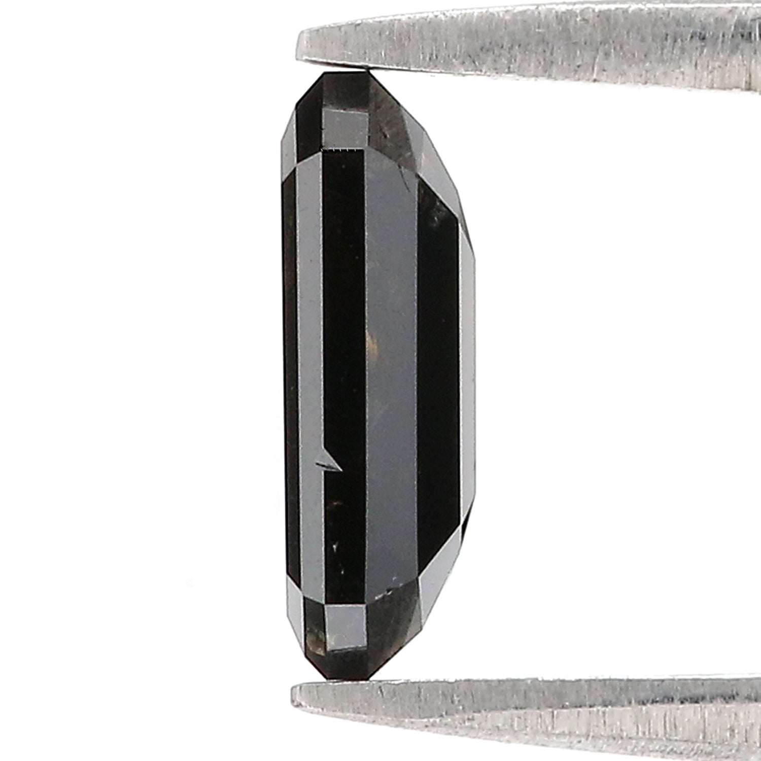 2.16 CT Natural Loose Emerald Shape Diamond Black Color Emerald Cut Diamond 10.10 MM Natural Brown Diamond Emerald Rose Cut Diamond LQ3372