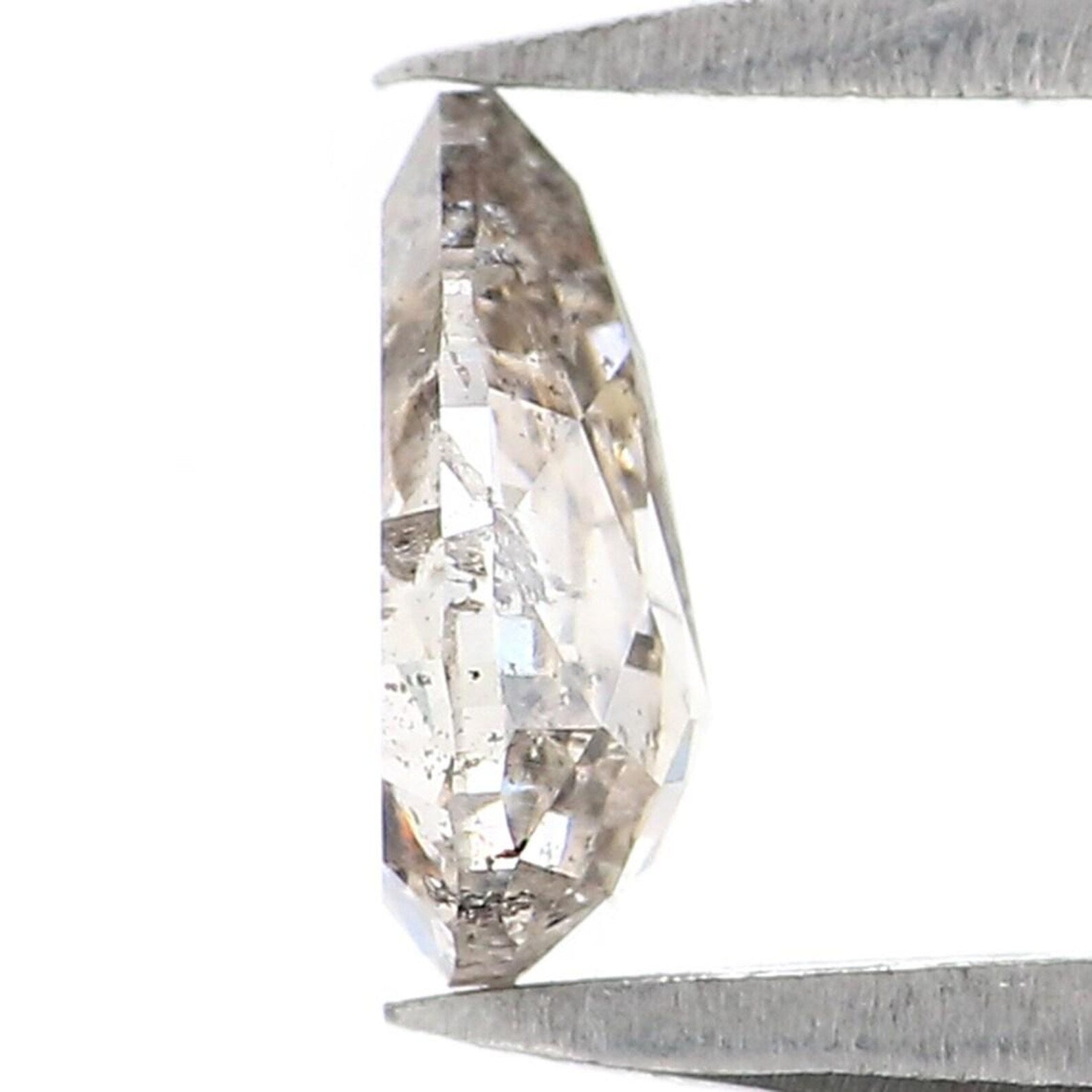 0.53 CT Natural Loose Pear Shape Diamond Salt And Pepper Pear Cut Diamond 6.45 MM Natural Loose Grey Color Pear Rose Cut Diamond NQ2203