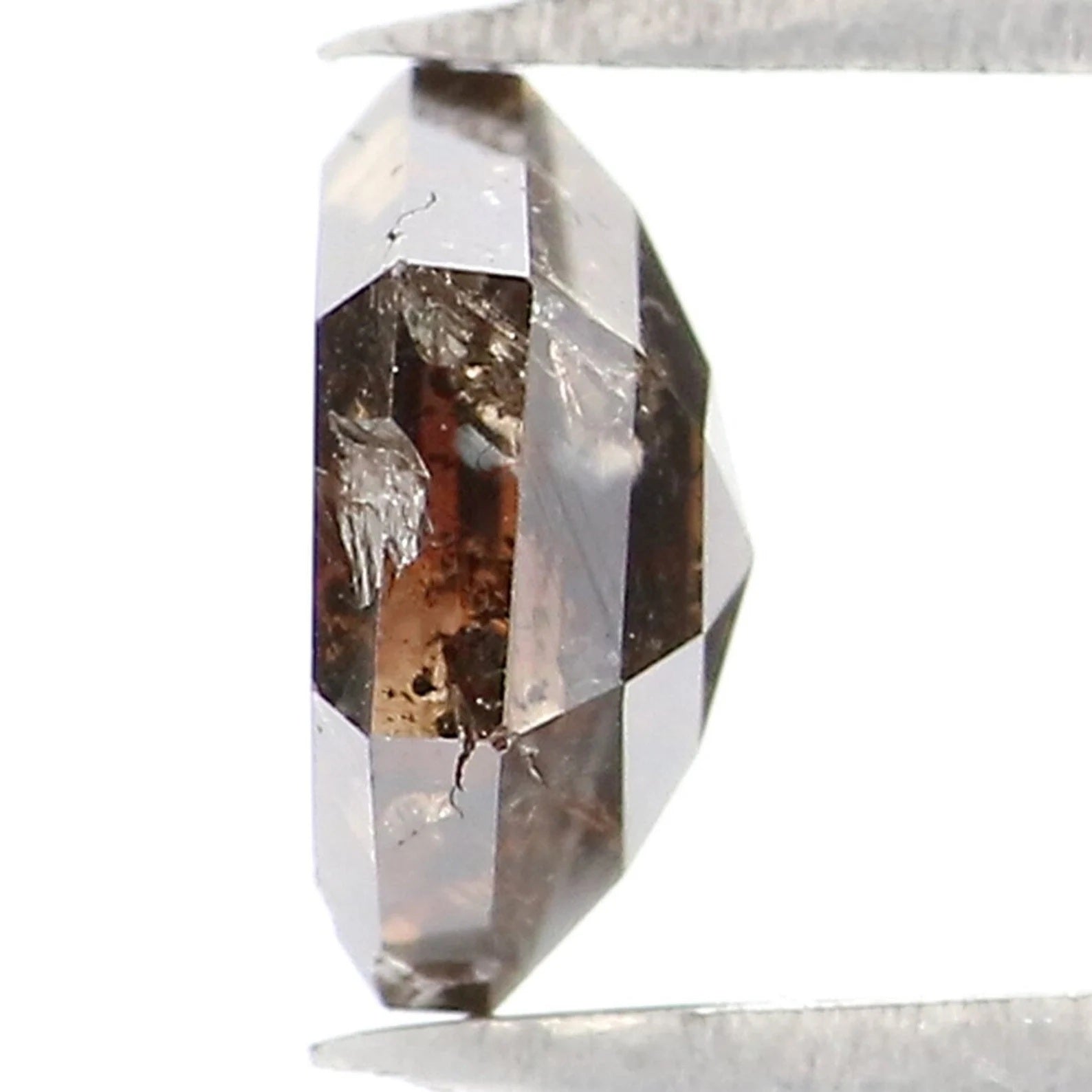 0.75 CT Natural Loose Hexagon Shape Diamond Brown Color Hexagon Diamond 5.30 MM Natural Loose Brown Hexagon Shape Rose Cut Diamond NQ8112