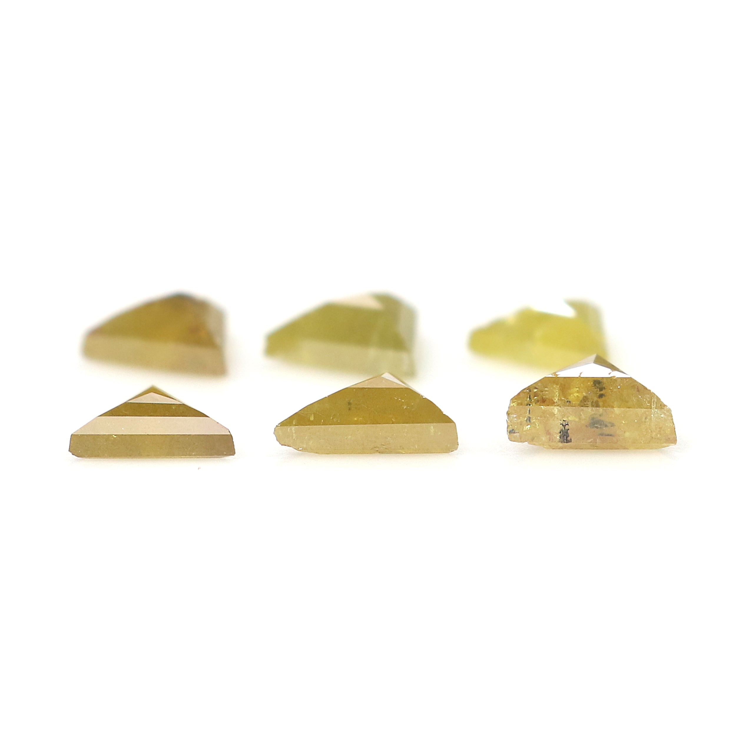 1.54 CT Natural Loose Triangle Shape Diamond Yellow Color Triangle Diamond 4.20 MM Natural Yellow Diamond Triangle Rose Cut Diamond L2050