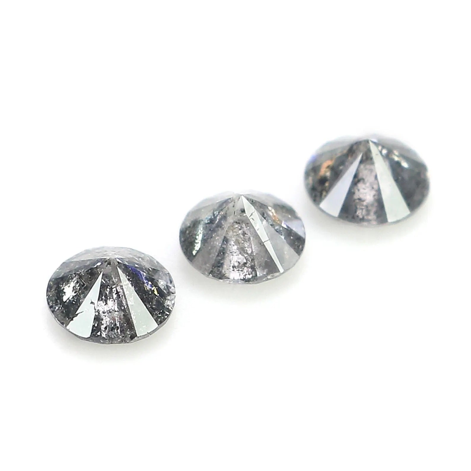 0.52 CT Natural Loose Round Shape Diamond Salt And Pepper Round Diamond 3.50 MM Natural Black Gray Color Round Brilliant Cut Diamond NQ1475