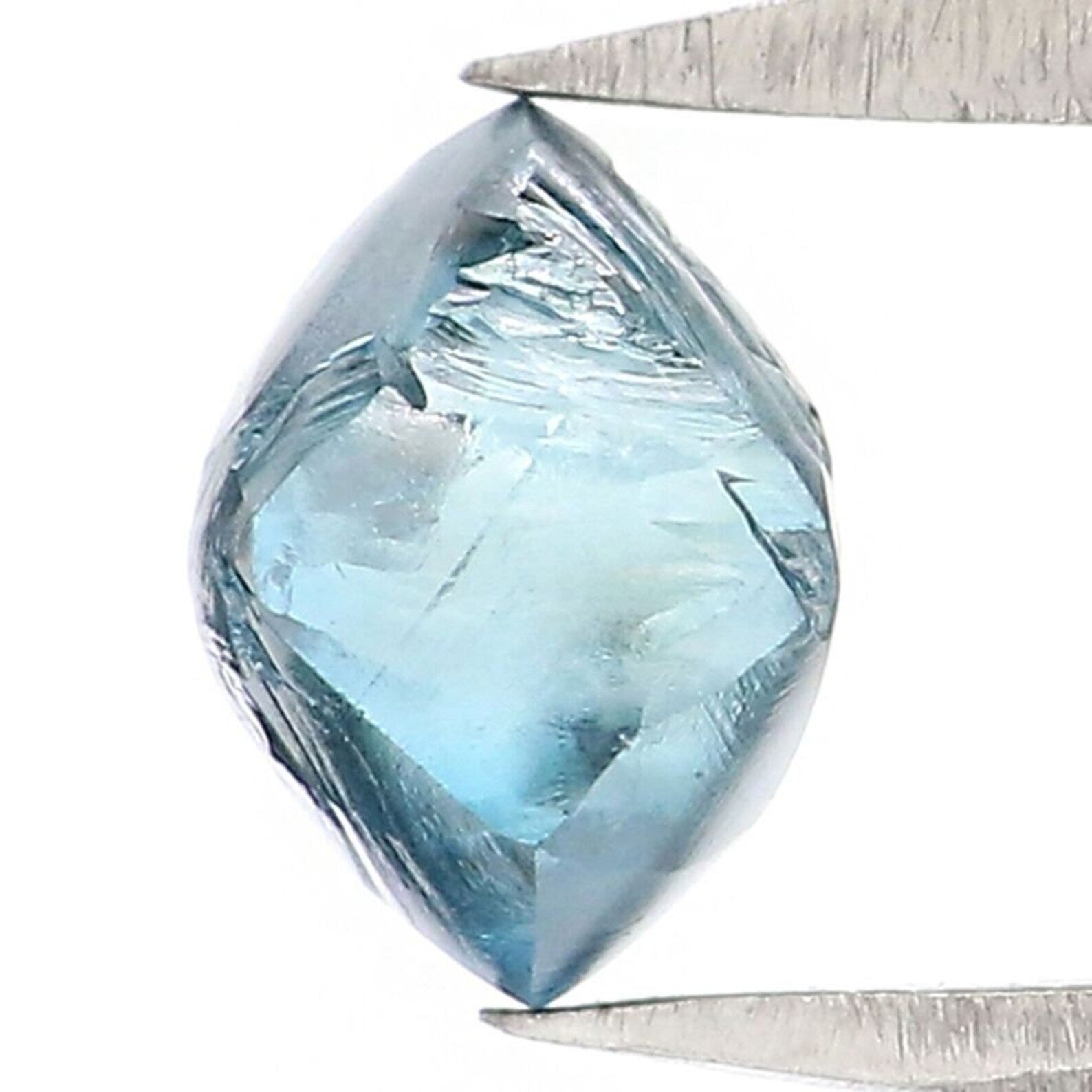 0.71 CT Natural Loose Rough Shape Diamond Blue Color Rough Cut Diamond 5.85 MM Natural Loose Diamond Blue Rough Irregular Cut Diamond NQ2033