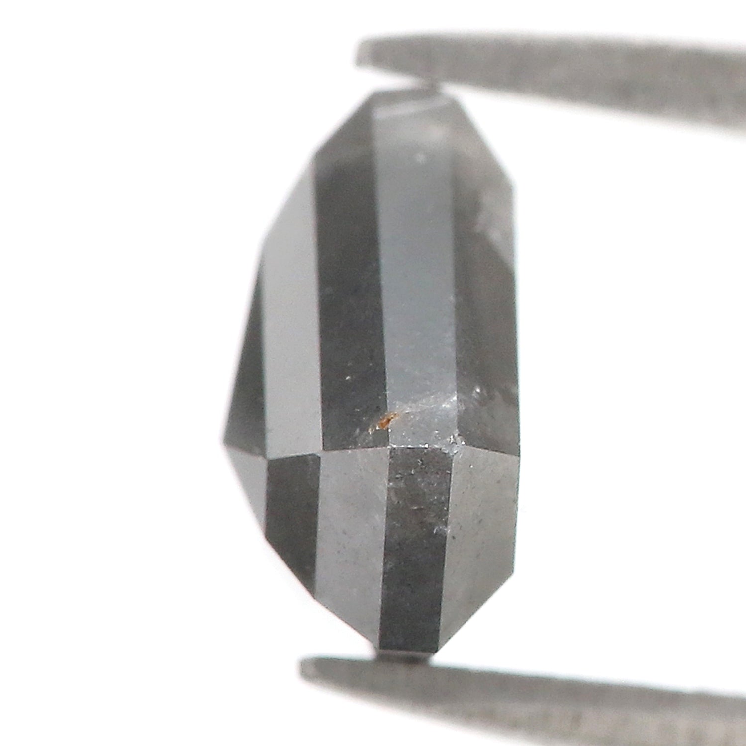 3.67 Ct Natural Loose Shield Shape Diamond Salt And Pepper Shield Shape Diamond 8.90 MM Natural Gray Color Shield Rose Cut Diamond QL982