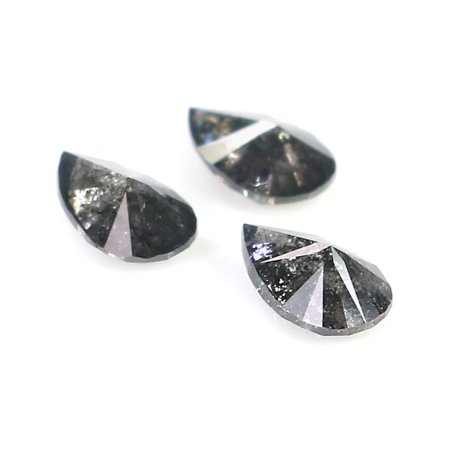 0.60 CT Natural Loose Pear Shape Diamond Salt And Pepper Pear Cut Diamond 5.00 MM Natural Black Grey Color Pear Brilliant Cut Diamond LQ1967