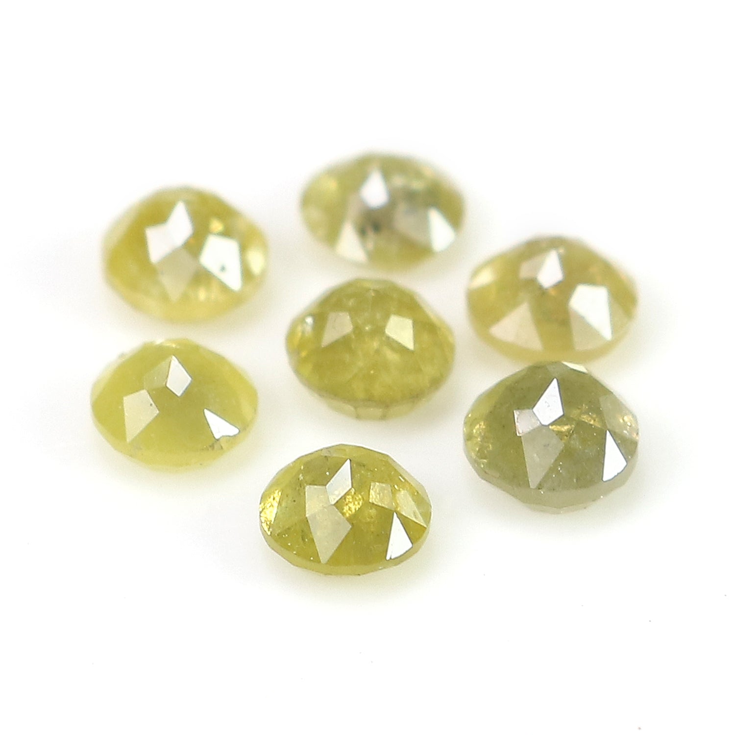 1.42 CT Natural Loose Round Rose Cut Diamond Yellow Color Round Shape Diamond 3.30 MM Natural Yellow Color Round Rose Cut Diamond LQ1740