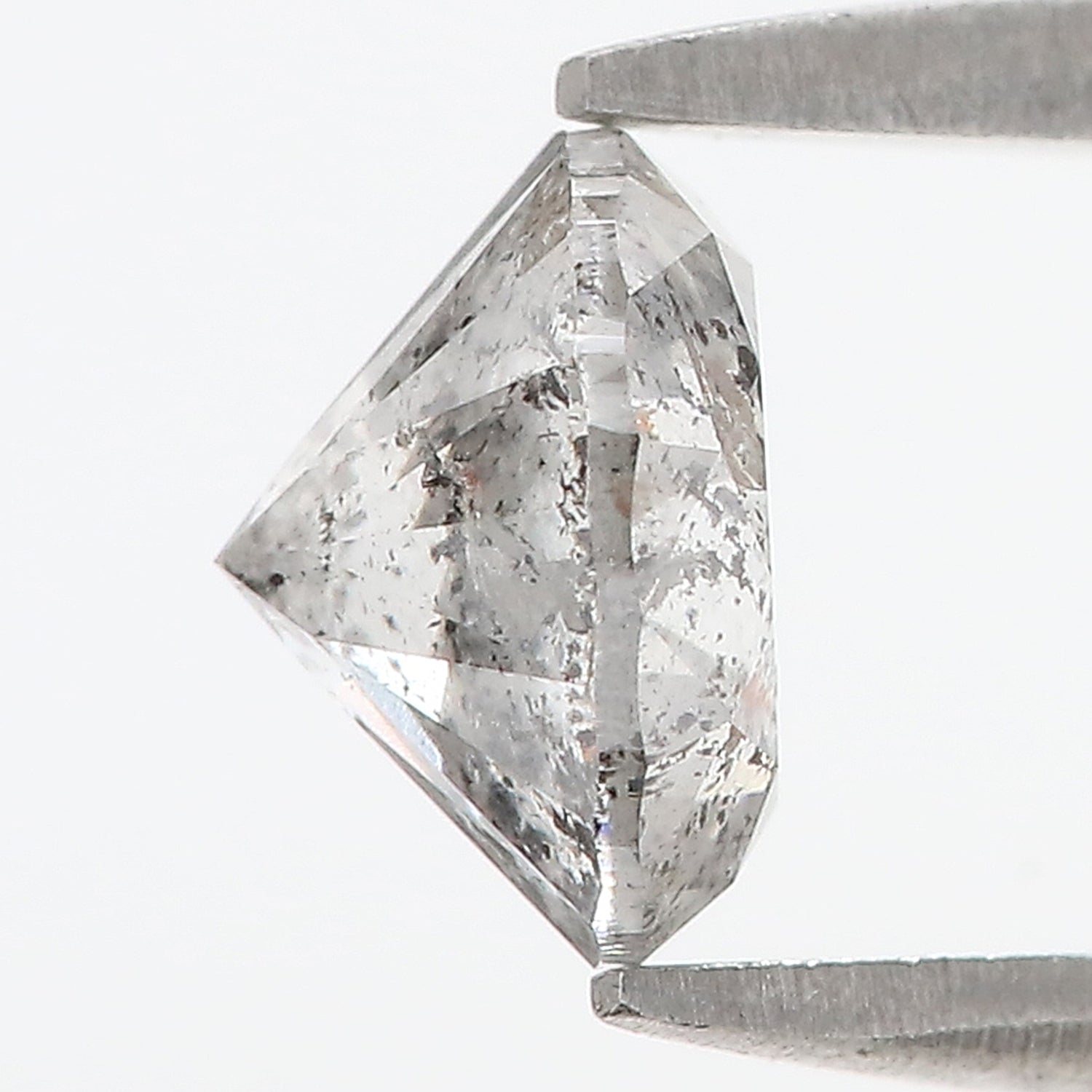 1.53 CT Natural Loose Round Shape Diamond Salt And Pepper Round Diamond 7.05 MM Natural Black Gray Color Round Brilliant Cut Diamond L3462