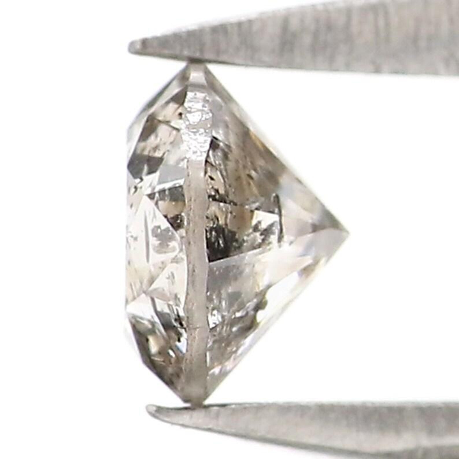 0.33 Ct Natural Loose Round Shape Diamond Salt And Pepper Round Diamond 4.20 MM Natural Black Gray Color Round Brilliant Cut Diamond NQ7339