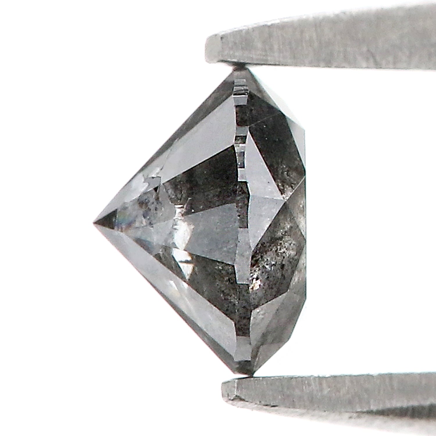 0.68 CT Natural Loose Round Shape Diamond Black Grey Color Round Cut Diamond 5.30 MM Salt And Pepper Round Brilliant Cut Diamond LQ1765