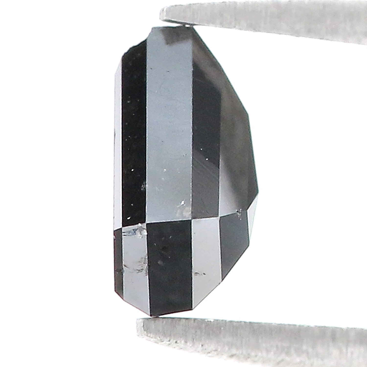 2.08 CT Natural Loose Shield Shape Diamond Black Color Shield Rose Cut Diamond 7.55 MM Natural Loose Shield Shape Black Color Diamond LQ9188