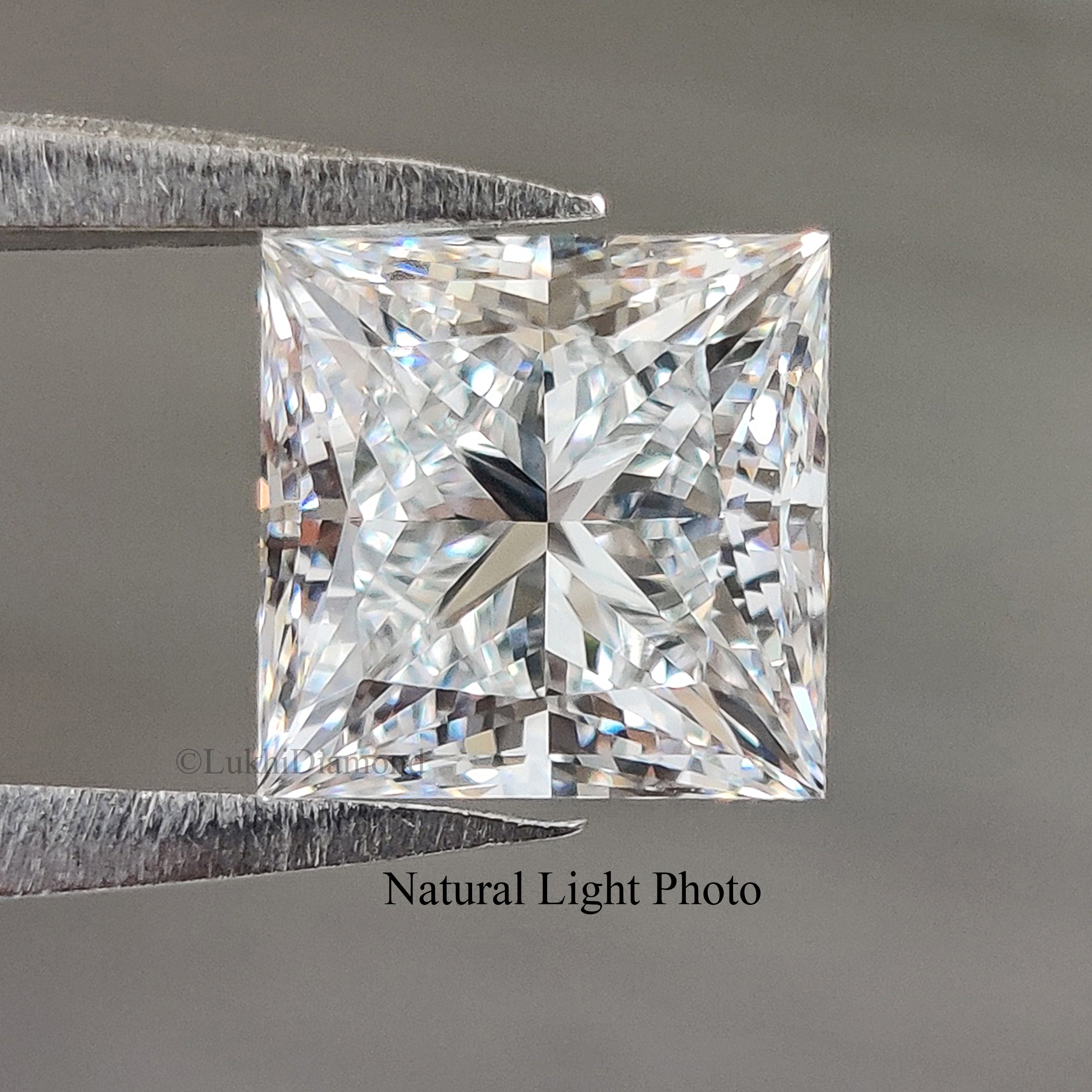 IGI Certified 1 Ct, 1.5 Ct, 2 Ct, 2.5 Ct, 3 Ct Princess Brilliant Cut E/F Color VS Clarity Lab Grown Diamond Lab Created Loose Diamond Q159
