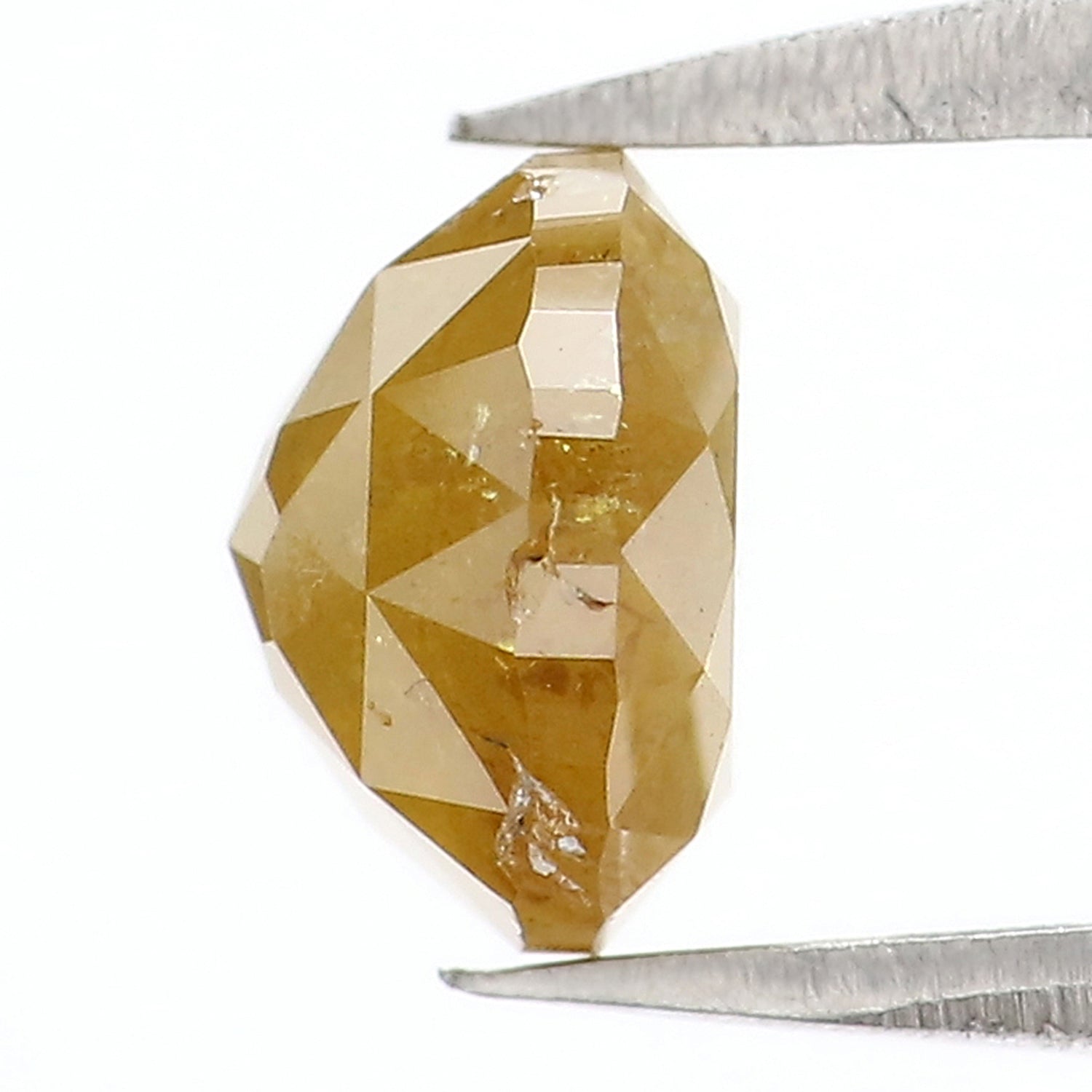 1.08 CT Natural Loose Round Shape Diamond Yellow Color Round Rose Cut Diamond 5.95 MM Natural Loose Diamond Round Rose Cut Diamond LQ9973