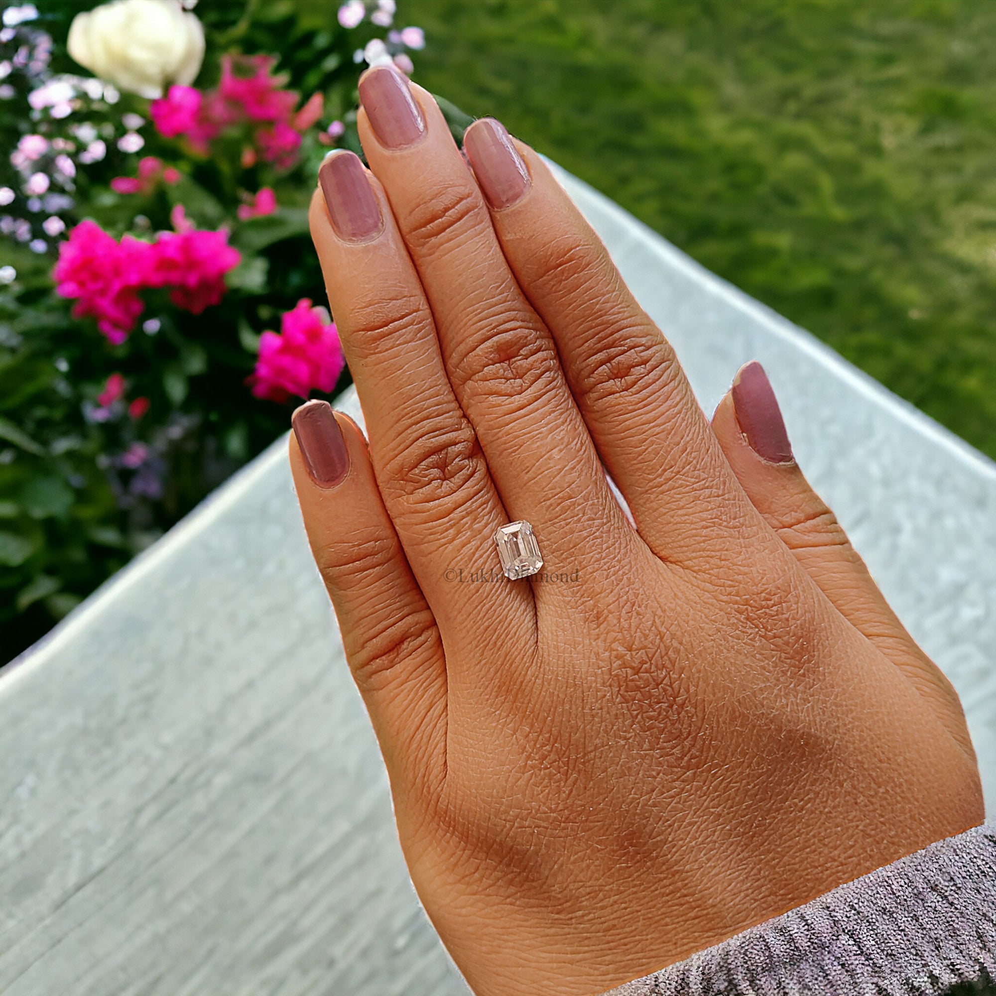 Emerald Brilliant Cut Loose White Moissanite Stone 7,8,9,10,11 MM Vintage Antique Handcrafted Eye Clean Moissanite Engagement Gift Ring Q131