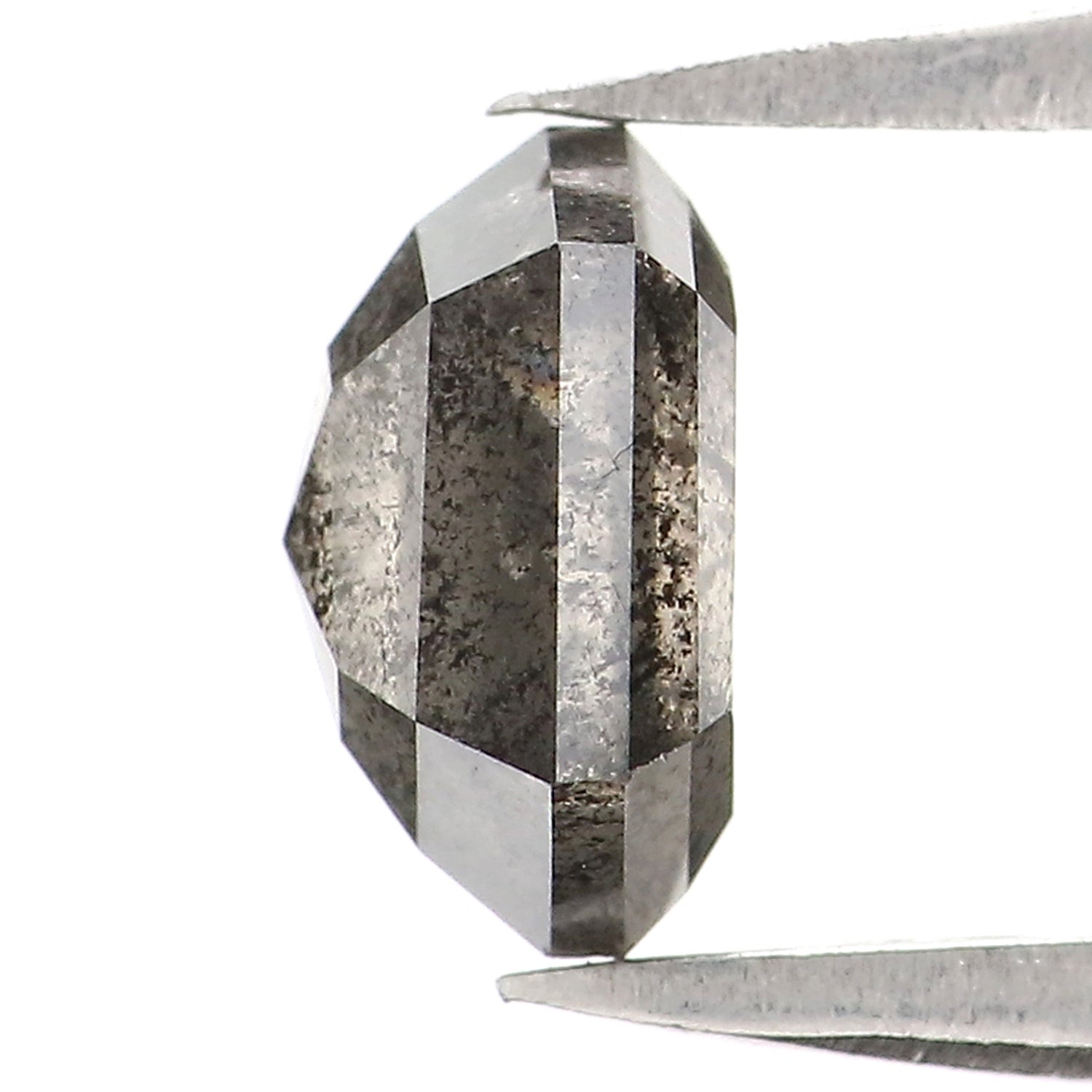 Natural Loose Hexagon Diamond, Salt And Pepper Hexagon Diamond, Natural Loose Diamond, Hexagon Rose Cut Diamond, 1.38 CT Hexagon Shape L2997