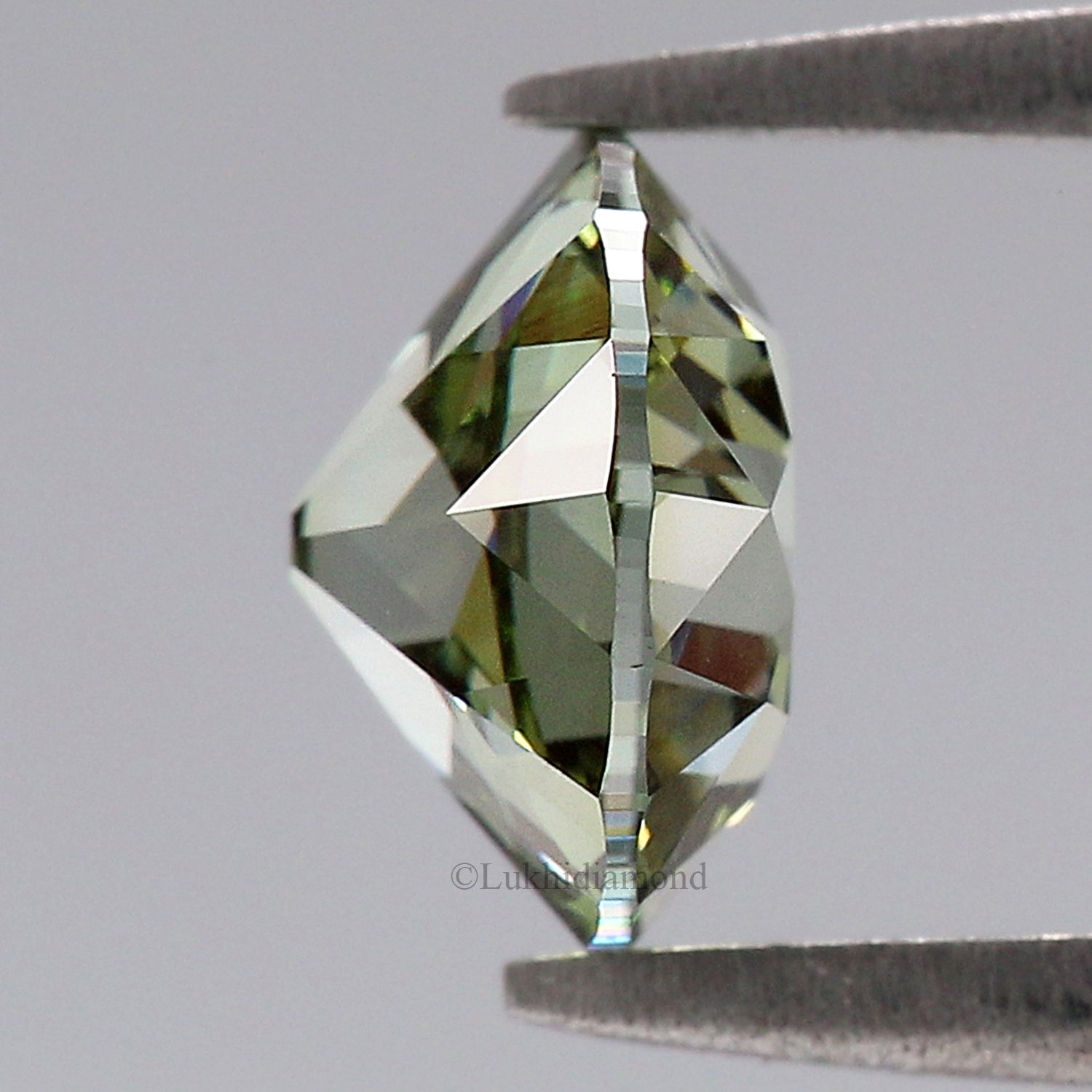 1.78 CT IGI Certified Round Old European Cut Diamond Fancy Vivid Green Color VS1 Clarity Lab Grown Diamond Lab Created Lab Diamond L3574