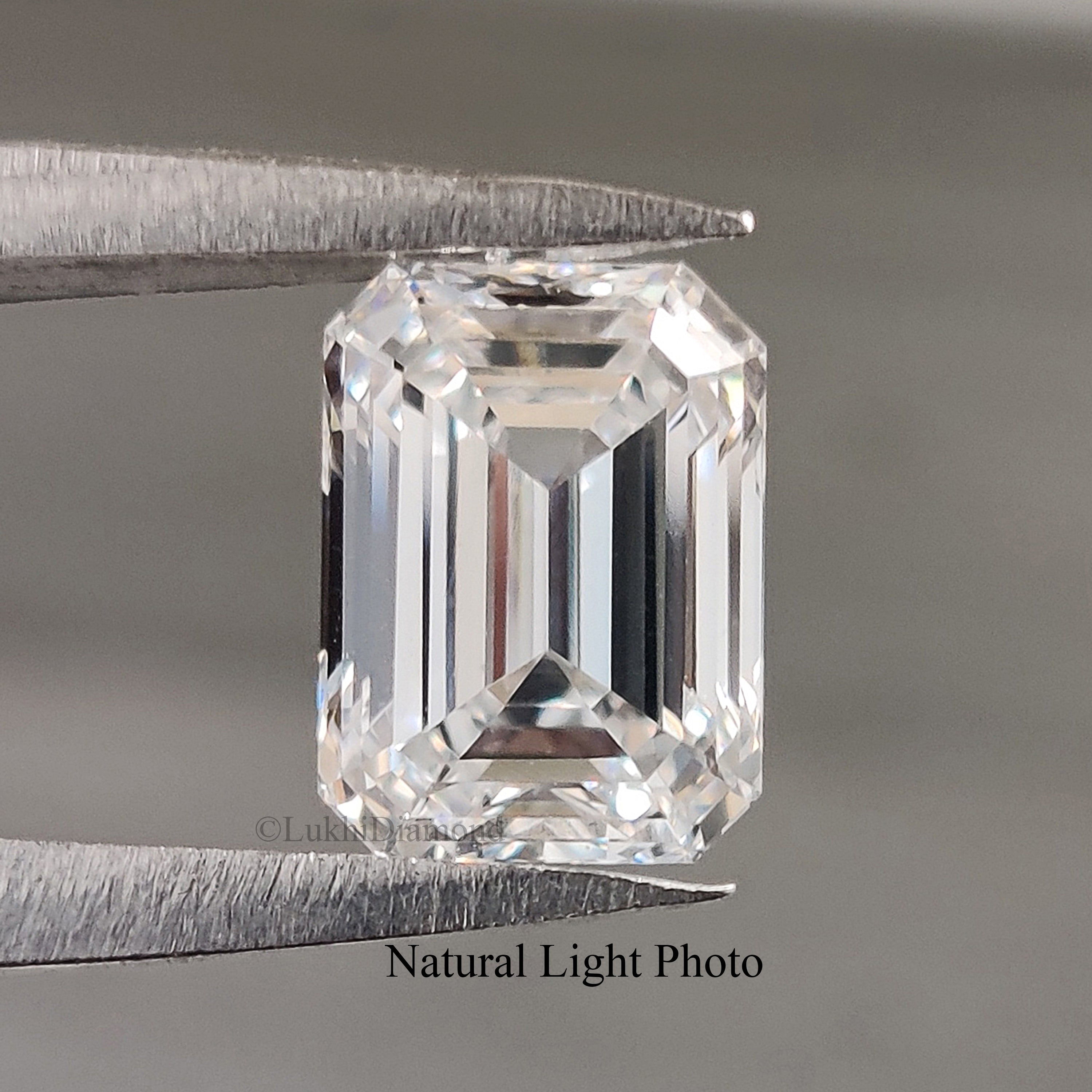 IGI Certified 1 Ct, 1.5 Ct, 2 Ct, 2.5 Ct, 3 Ct Emerald Brilliant Cut E/F Color VS Clarity Lab Grown Diamond Lab Created Loose Diamond Q106