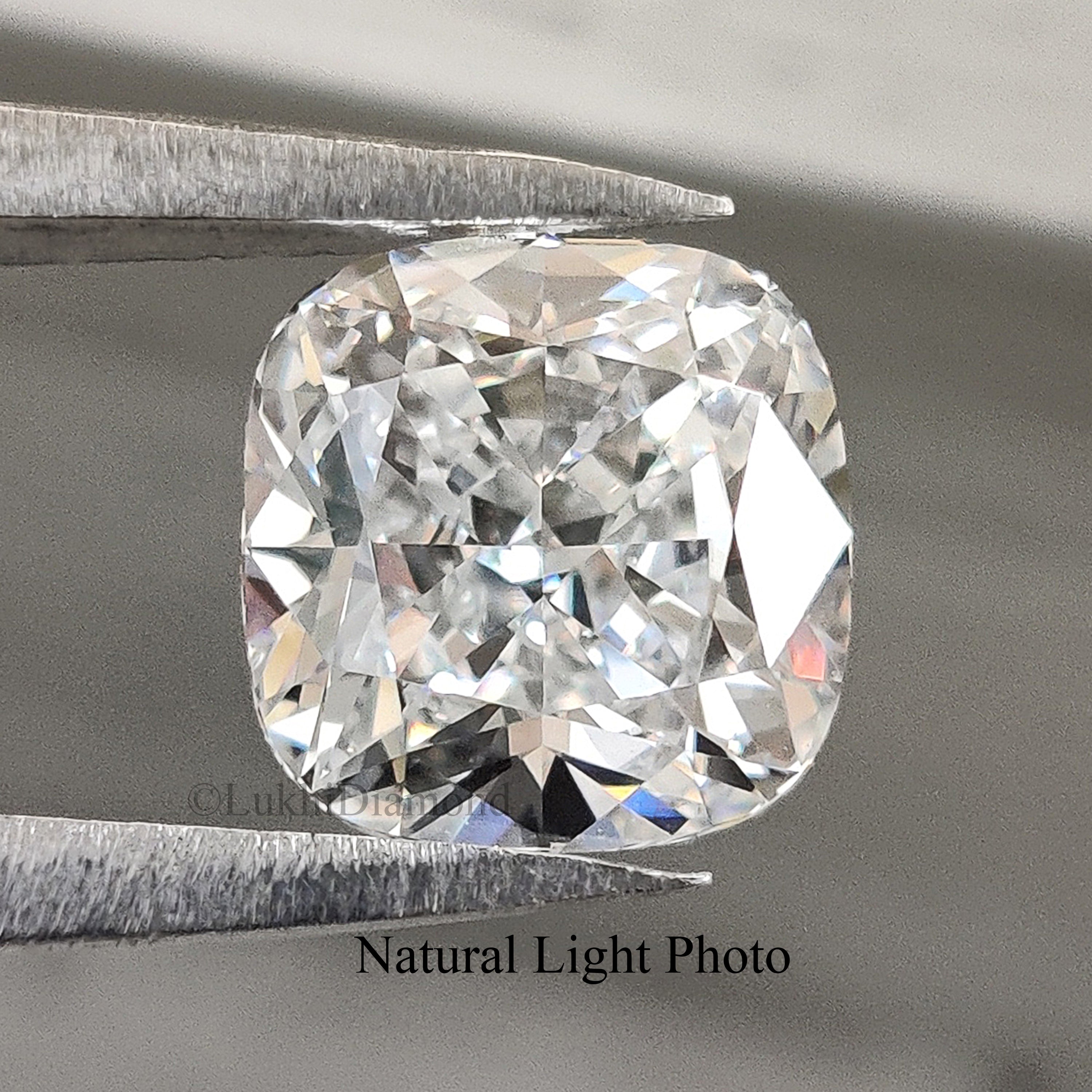IGI Certified 1 Ct, 1.5 Ct, 2 Ct, 2.5 Ct, 3 Ct Cushion Brilliant Cut E/F Color VS Clarity Lab Grown Diamond Lab Created Loose Diamond Q16