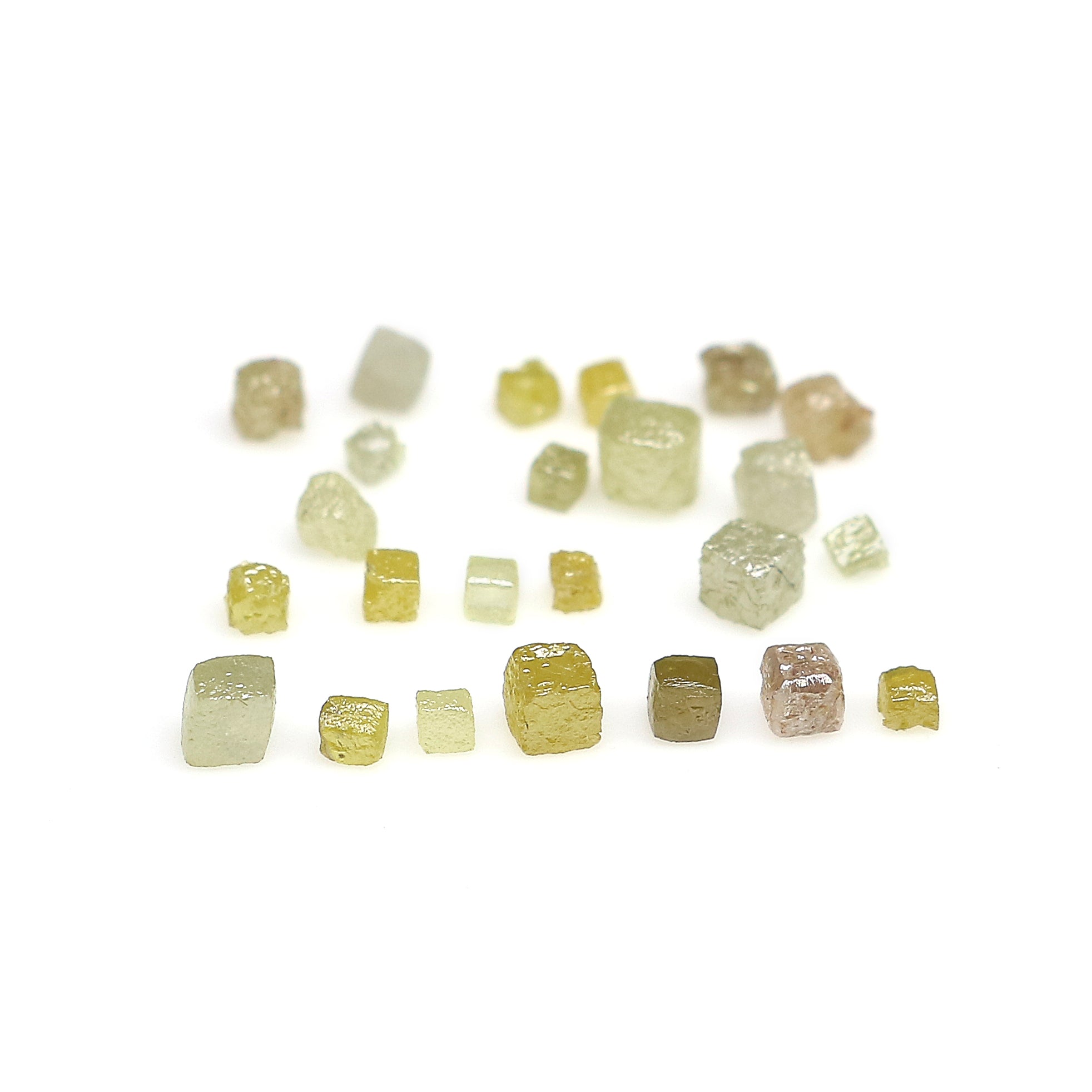 Natural Loose Rough Cube Shape Diamond Mix Color Rough Cut Diamond 1.60 to 1.90 MM 1.00 Ct Scoop Uncut Rough Cube Irregular Cut Diamond Q139
