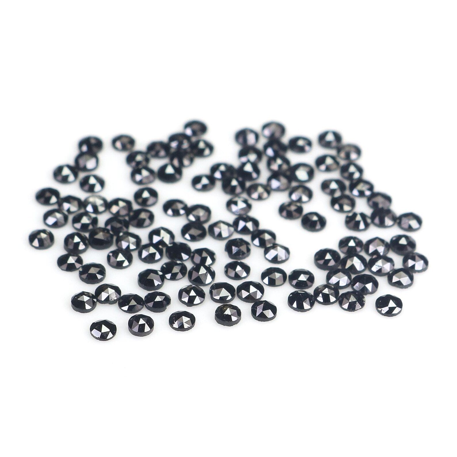 2.52 CT Natural Loose Round Shape Diamond Black Color Round Diamond 1.80 MM Natural Loose Diamond Black Color Round Rose Cut Diamond NQ1815