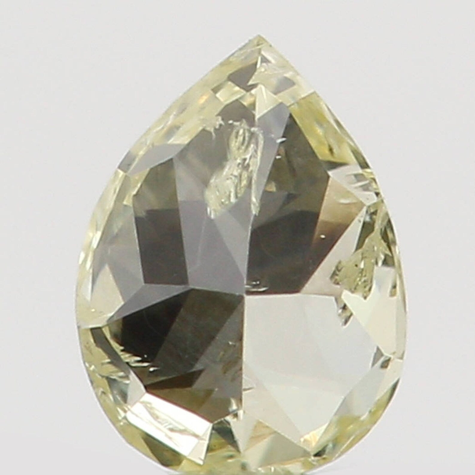 0.11 Ct Natural Loose Diamond Pear Yellow Color SI1 Clarity 3.40 MM N7322