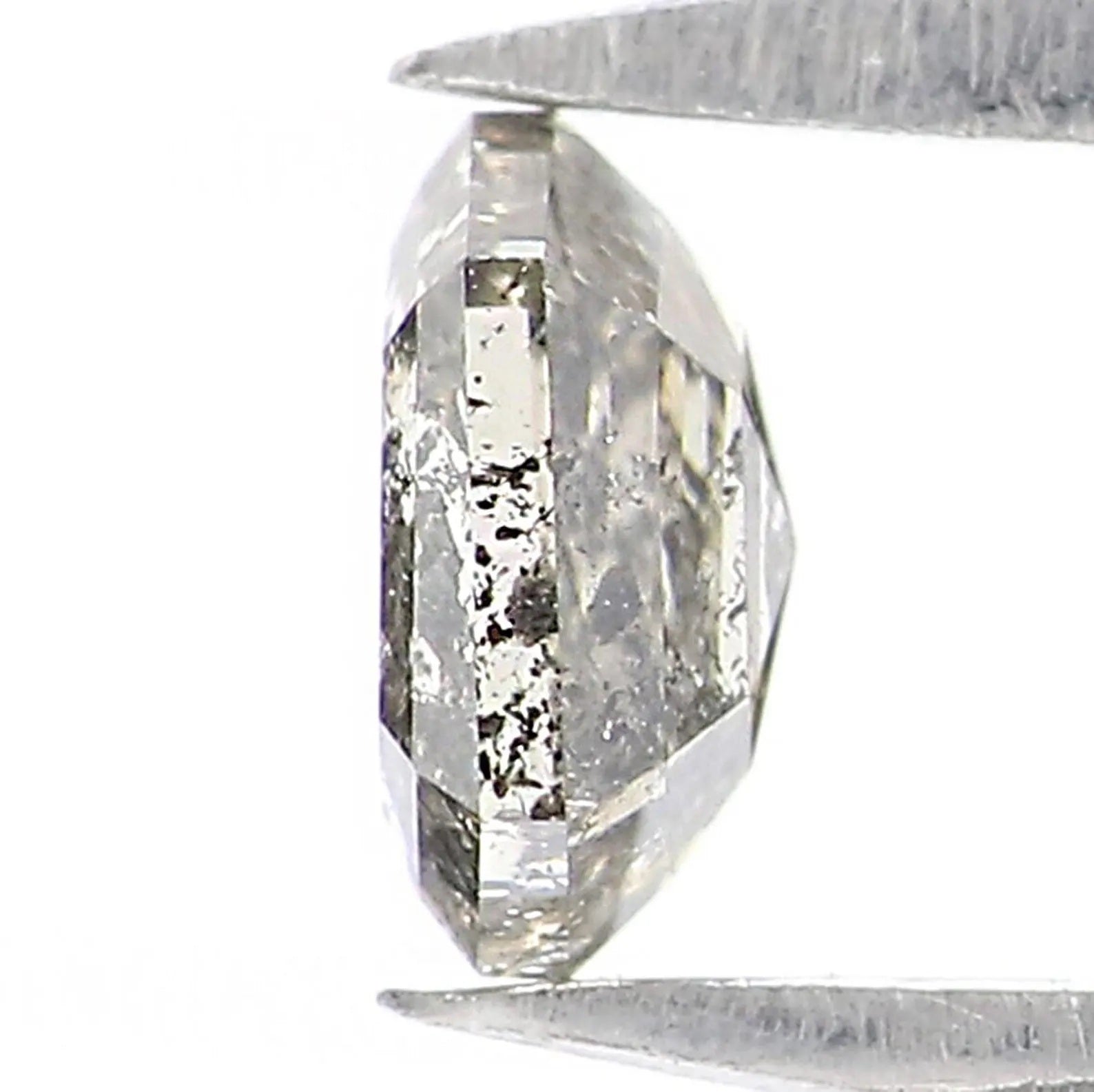 0.37 CT Natural Loose Hexagon Shape Diamond Salt And Pepper Hexagon Diamond 4.80 MM Natural Black Grey Color Hexagon Rose Cut Diamond NQ2158