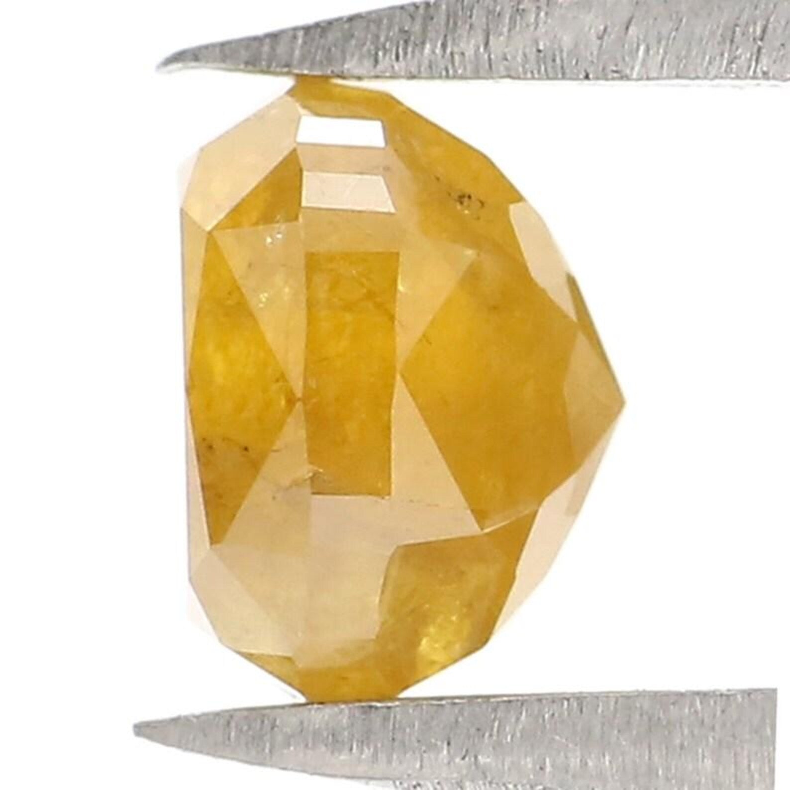 1.08 CT Natural Loose Cushion Shape Diamond Yellow Color Cushion Cut Diamond 5.60 MM Natural Loose Cushion Shape Rose Cut Diamond NQ2213