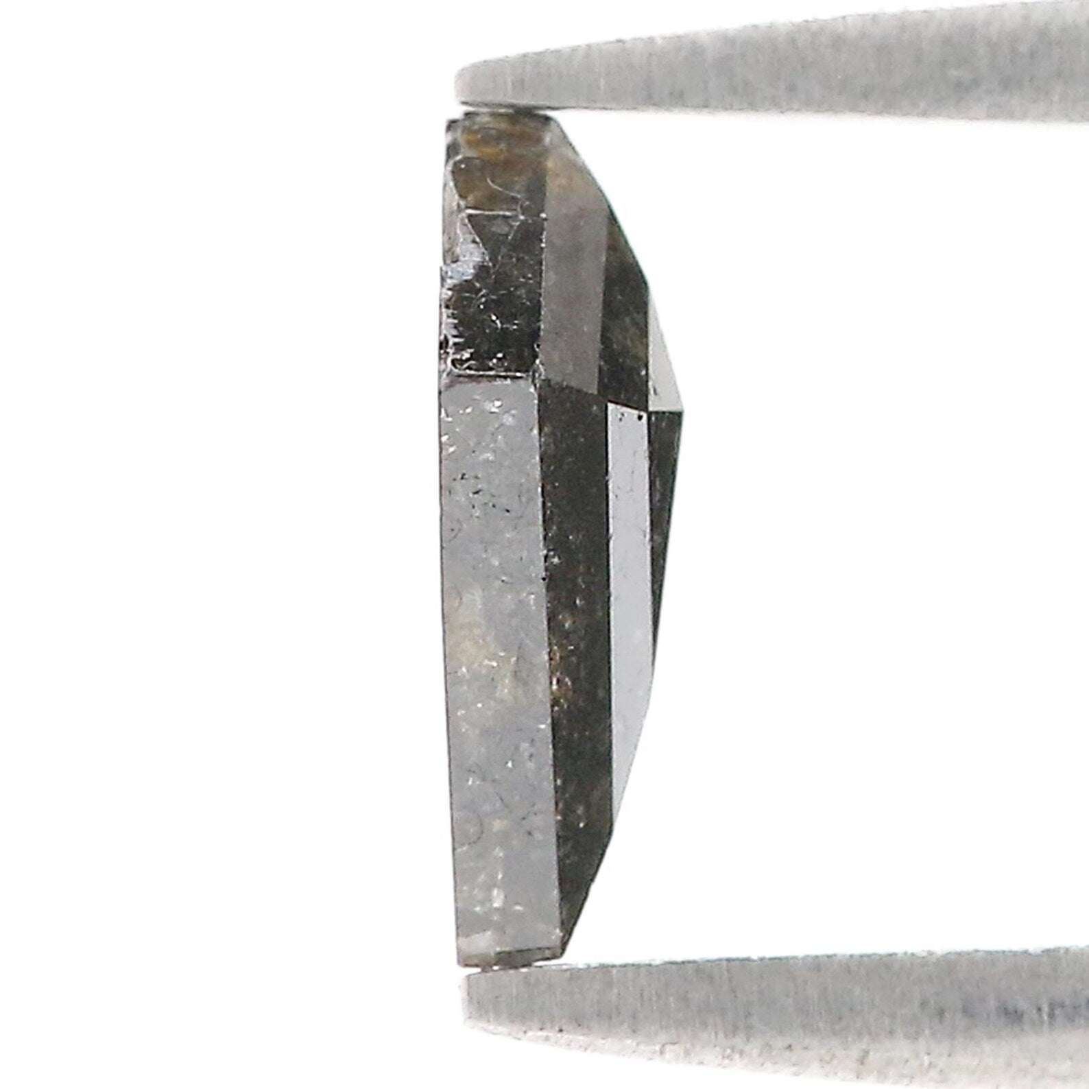 0.82 CT Natural Loose Kite Shape Diamond Salt And Pepper Kite Diamond 8.35 MM Natural Black Grey Color Diamond Kite Rose Cut Diamond N2599