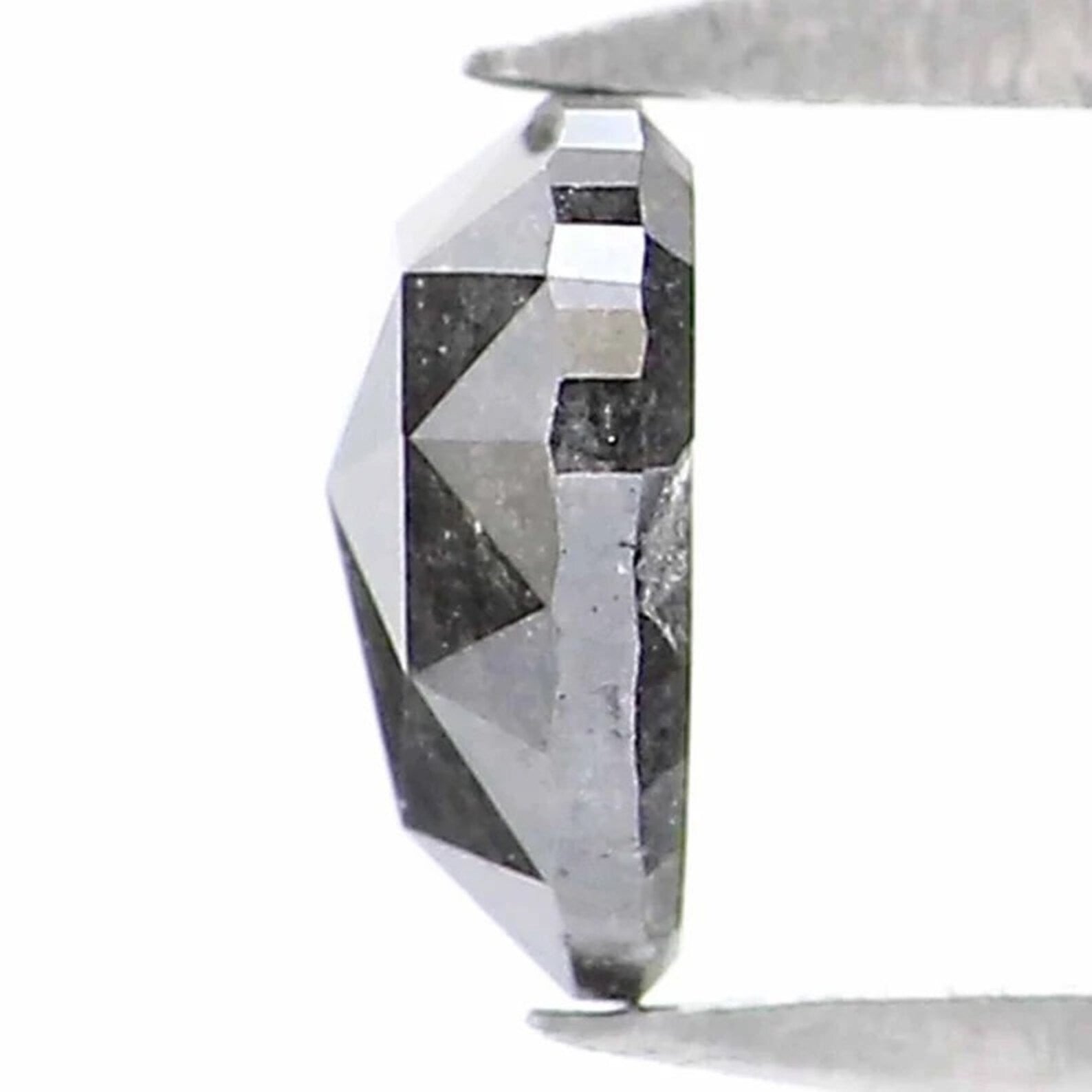 0.39 CT Natural Loose Heart Shape Diamond Salt And Pepper Heart Cut Diamond 4.80 MM Black Grey Color Heart Shape Rose Cut Diamond NQ9299