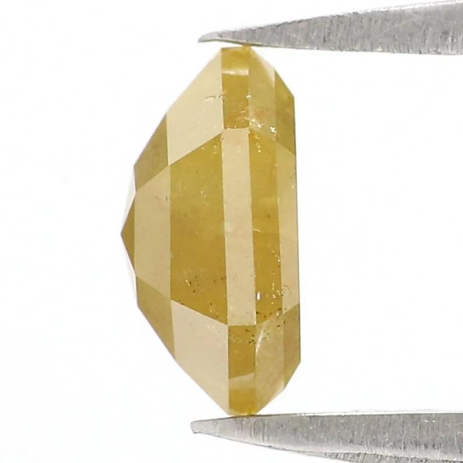 1.10 CT Natural Loose Hexagon Shape Diamond Yellow Color Hexagon Cut Diamond 6.95 MM Natural Loose Diamond Hexagon Rose Cut Diamond NQ766