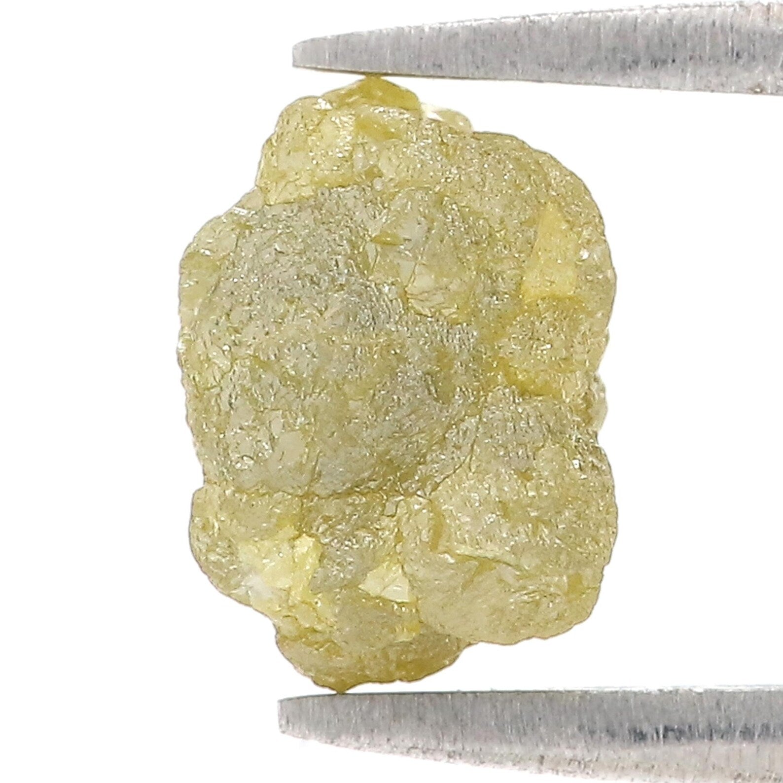 3.81 CT Natural Loose Rough Shape Diamond Yellow Color Rough Uncut Diamond 9.15 MM Natural Grey Color Rough Irregular Cut Diamond NQ2575