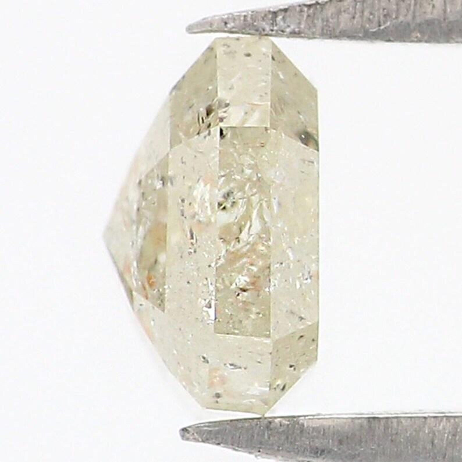 0.65 CT Natural Loose Radiant Shape Diamond J Color Radiant Diamond 4.90 MM Natural Loose Yellow Grey Color Radiant Rose Cut Diamond NQ6506