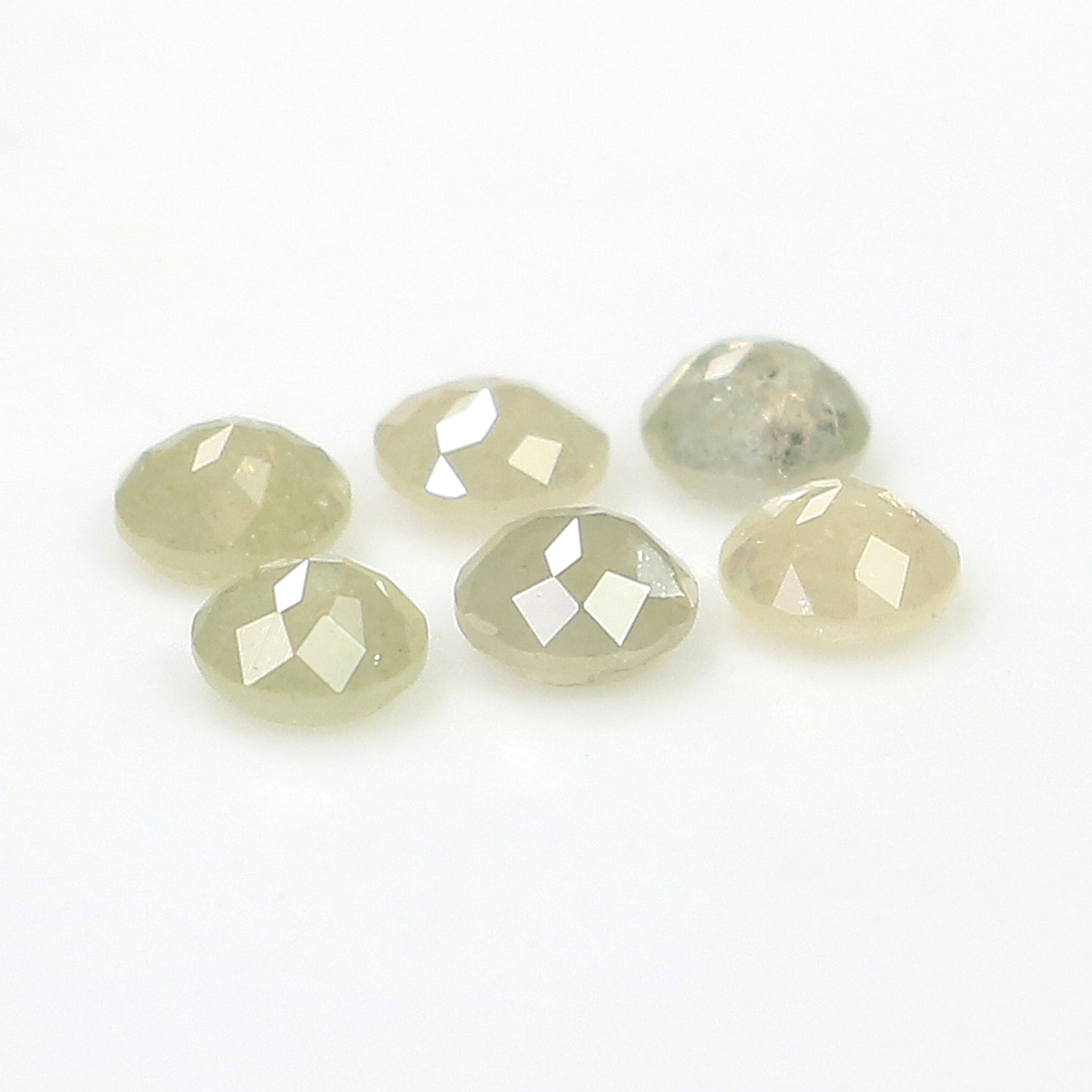 Natural Loose Rose Cut Grey Green Diamond Color 0.91 CT 3.10 MM Round Rose Cut Shape Diamond KR1318