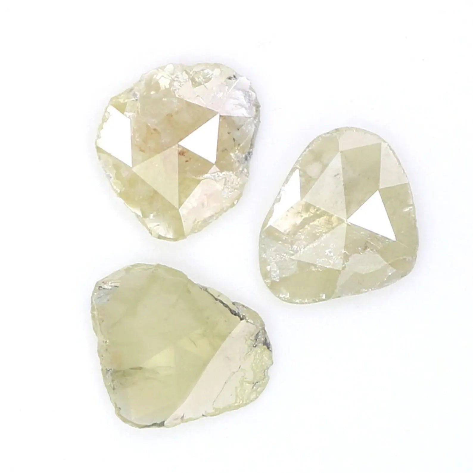 1.02 CT Natural Loose Slice Diamond Yellow Color Slice Diamond 6.30 MM Natural Loose Diamond Grey Color Irregular Rose Cut Diamond NQ1989