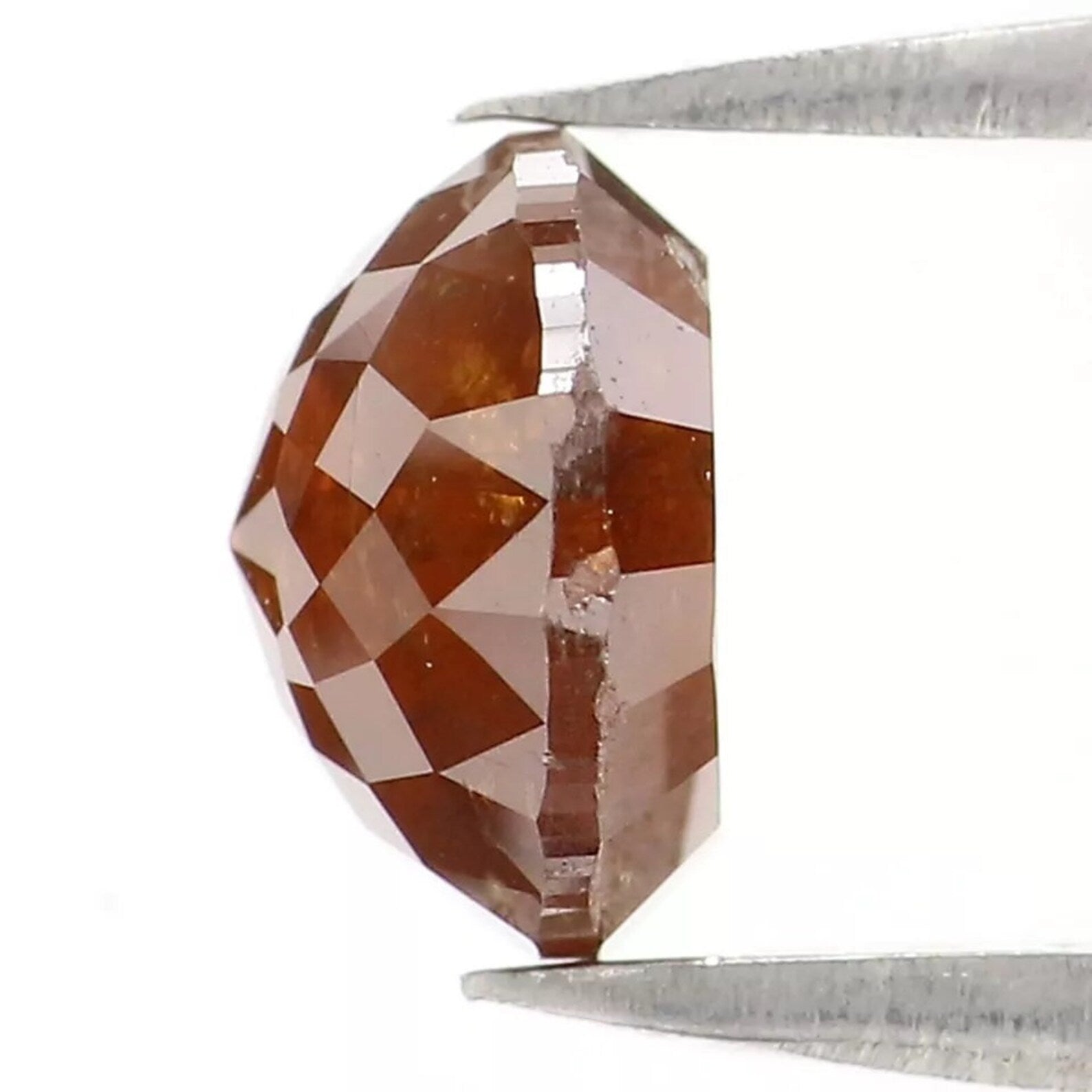 1.43 Ct Natural Loose Round Shape Diamond Brown Color Round Cut Diamond 6.65 MM Natural Diamond Brown Color Round Rose Cut Diamond NQ580