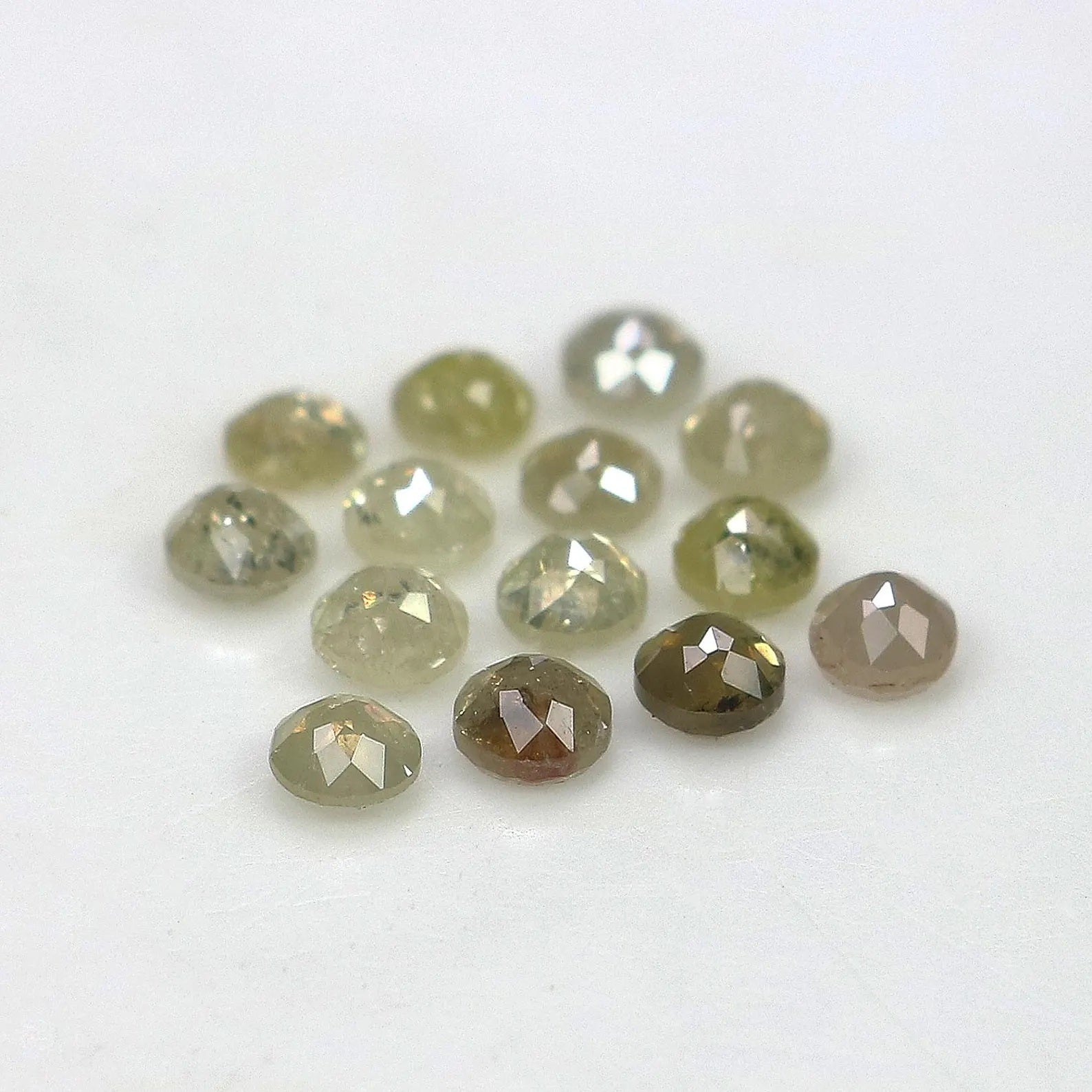 1.44 Ct Natural Loose Round Shape Diamond Yellow Color Round Diamond 2.50 MM Natural Diamond Yellow Color Round Rose Cut Diamond NQ1681