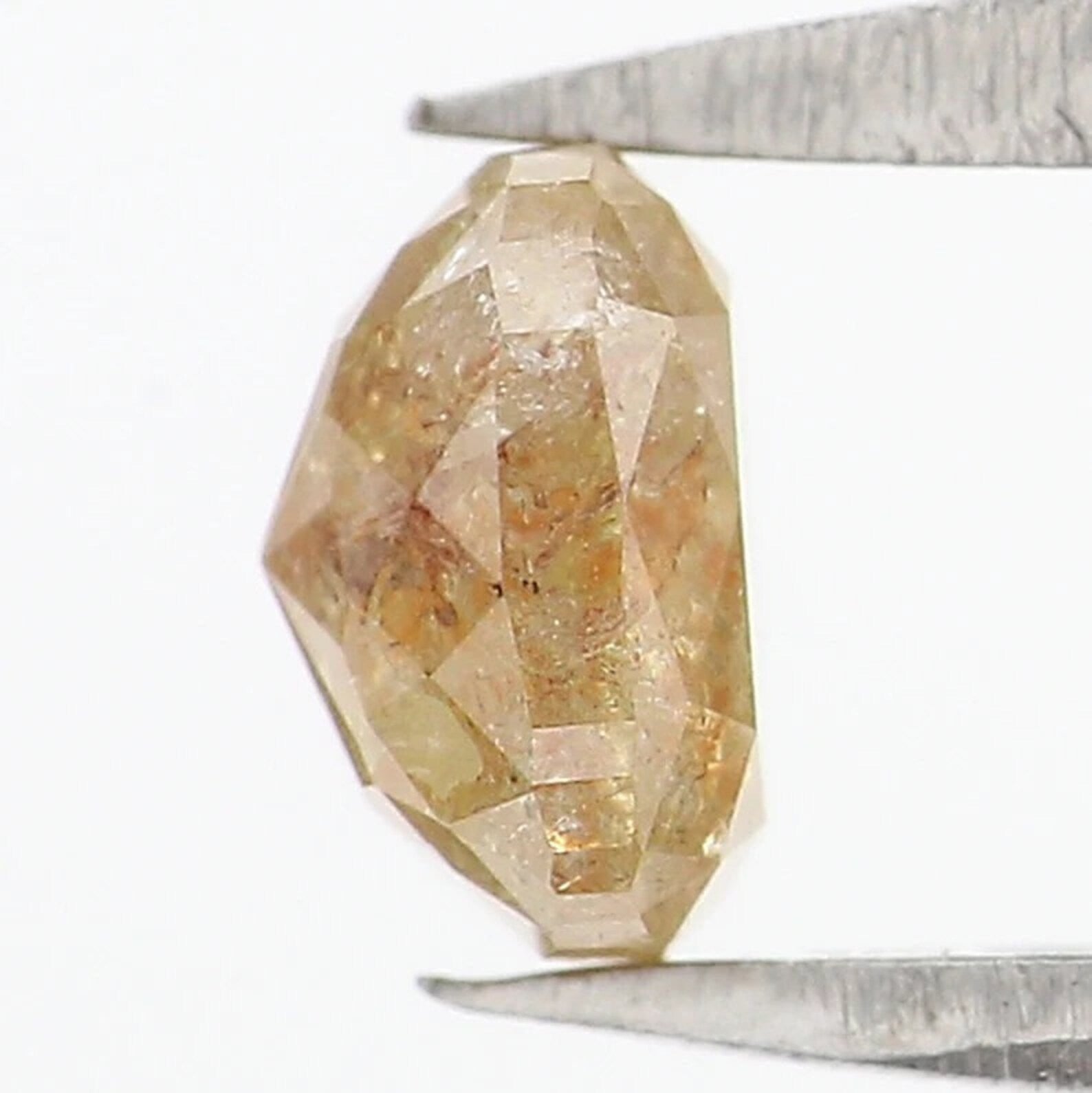 0.55 CT Natural Loose Cushion Shape Diamond Yellow Color Cushion Cut Diamond 4.95 MM Natural Yellow Color Cushion Rose Cut Diamond NQ7687