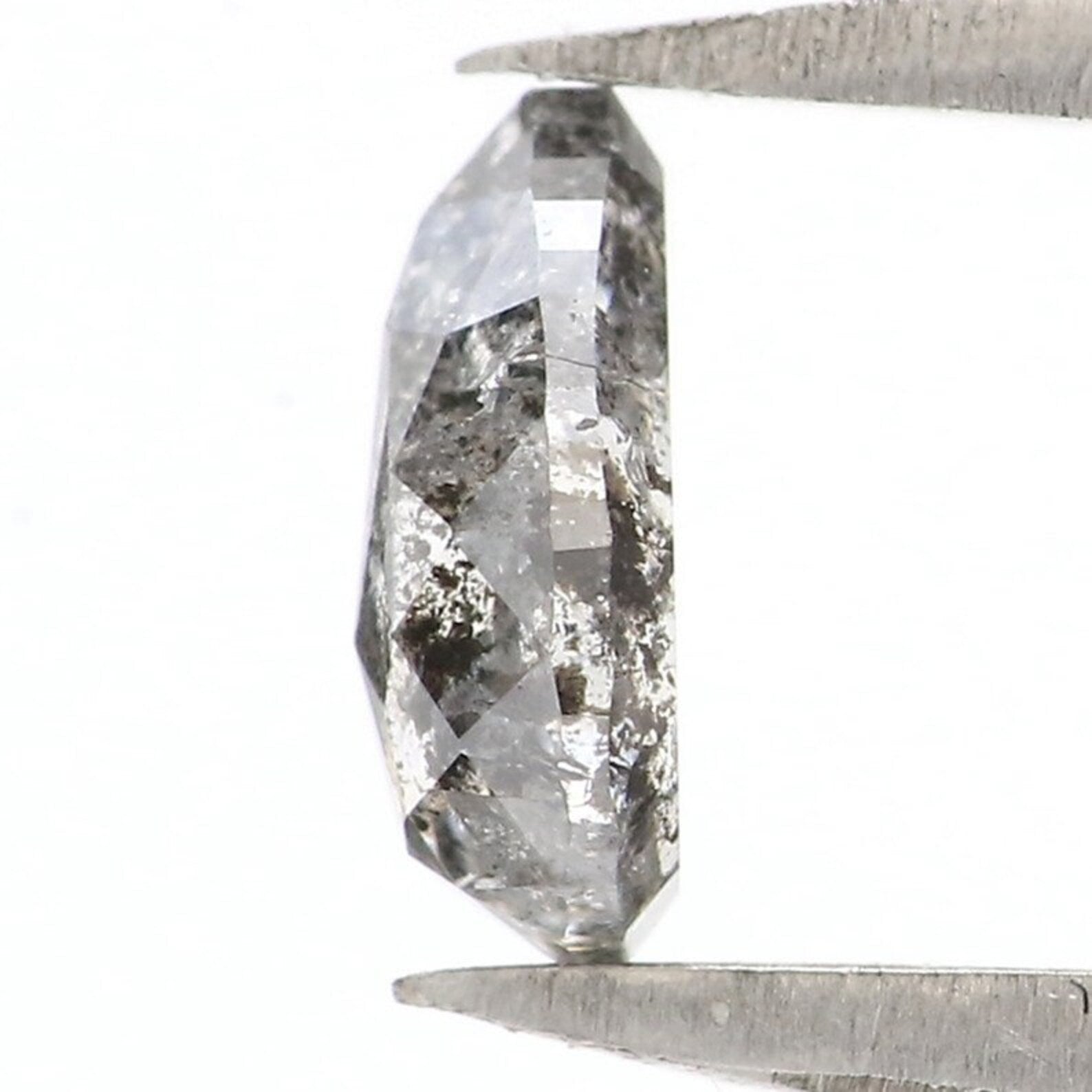 0.42 CT Natural Loose Pear Shape Diamond Salt And Pepper Pear Diamond 6.10 MM Natural Loose Black Grey Color Pear Rose Cut Diamond NQ1900