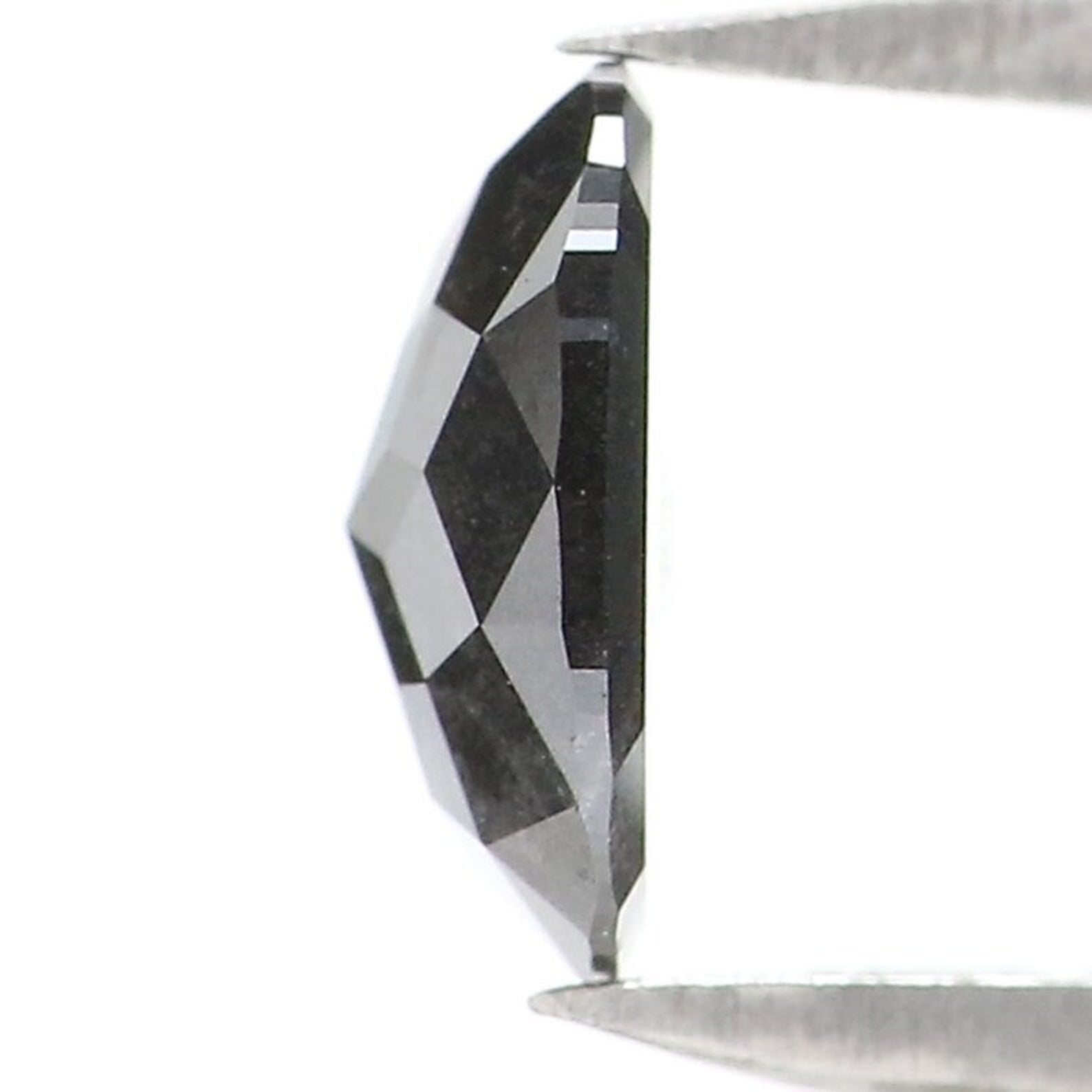 0.66 CT Natural Loose Cushion Shape Diamond Salt And Pepper Cushion Diamond 6.70 MM Natural Black Grey Color Cushion Rose Cut Diamond NQ2100