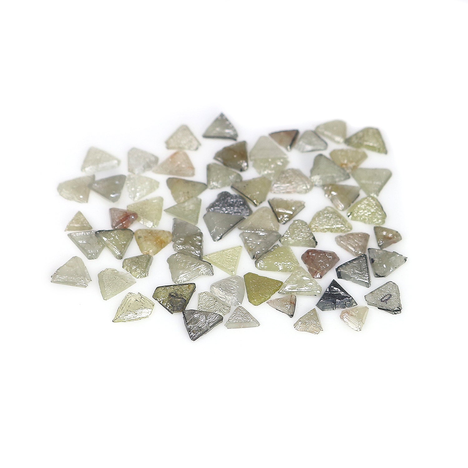Natural Loose Rough Triangle Flat Uncut Industrial Diamond Mix Color Triangle Cut Diamond 5.00 Ct Lot Uncut Triangle Shape Diamond Q58