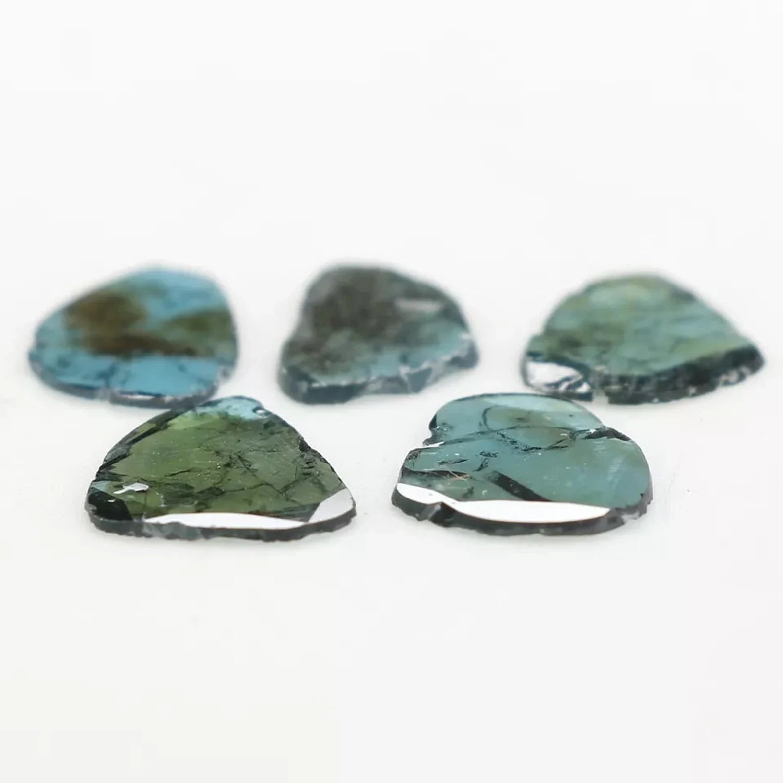 1.54 Ct Natural Loose Slice Shape Diamond Blue Color Slice Cut Diamond 7.80 MM Natural Loose Diamond Blue Color Irregular Cut Diamond NQ1301