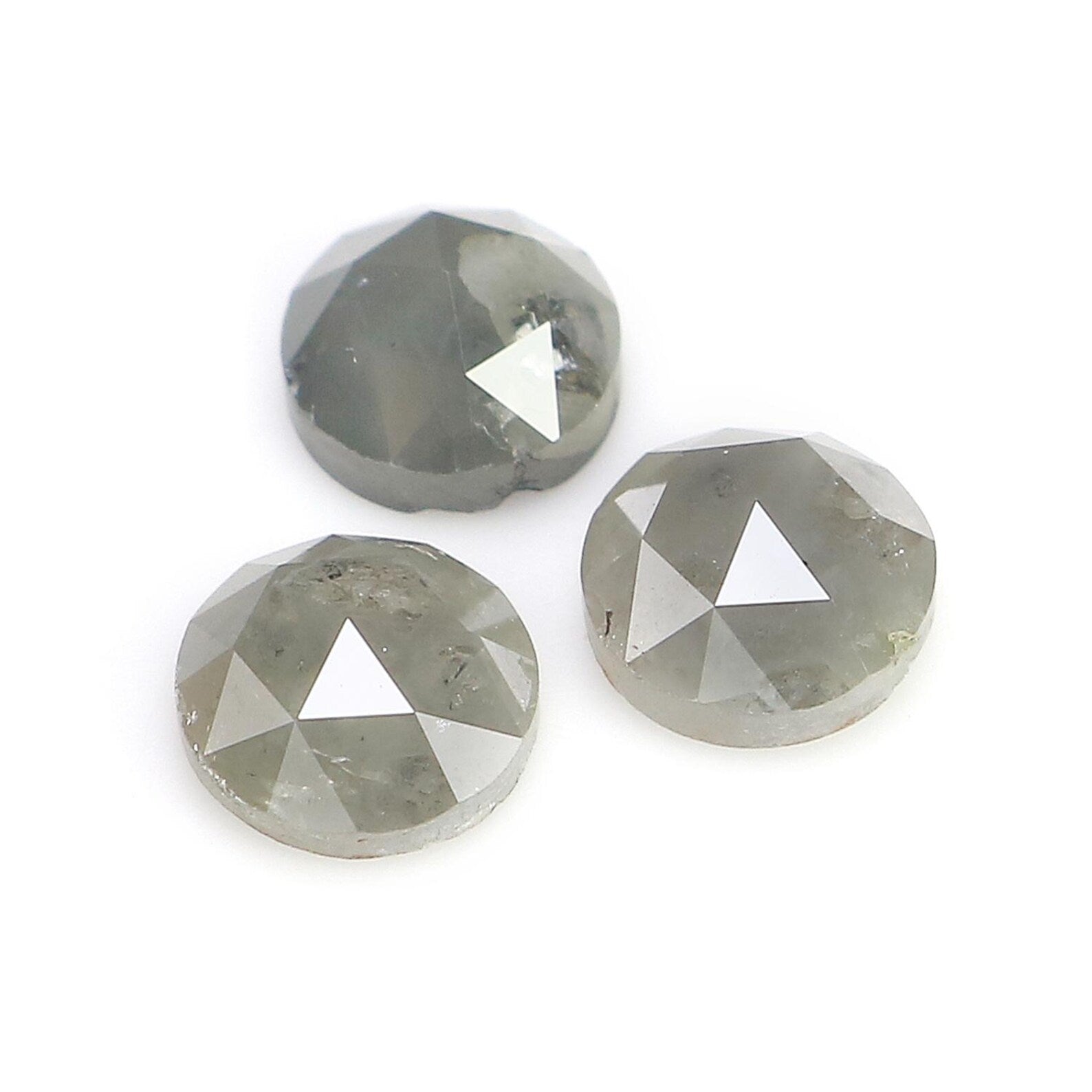 1.94 CT Natural Loose Round Shape Diamond Salt And Pepper Round Cut Diamond 5.00 MM Natural Diamond Grey Color Round Rose Cut Diamond NQ8920