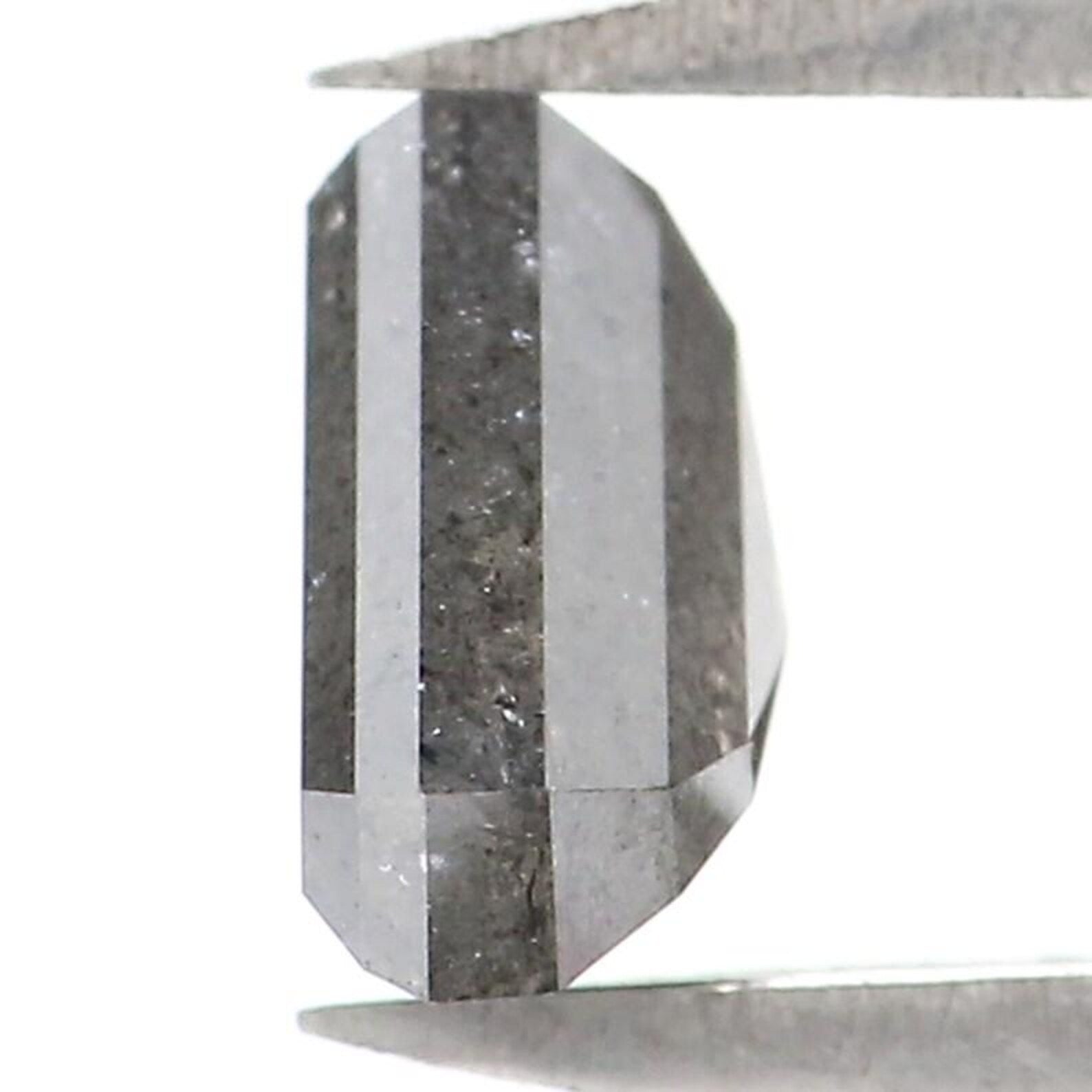 0.77 CT Natural Loose Triangle Shape Diamond Salt And Pepper Triangle Cut Diamond 5.00 MM Black Grey Color Triangle Rose Cut Diamond NQ8009