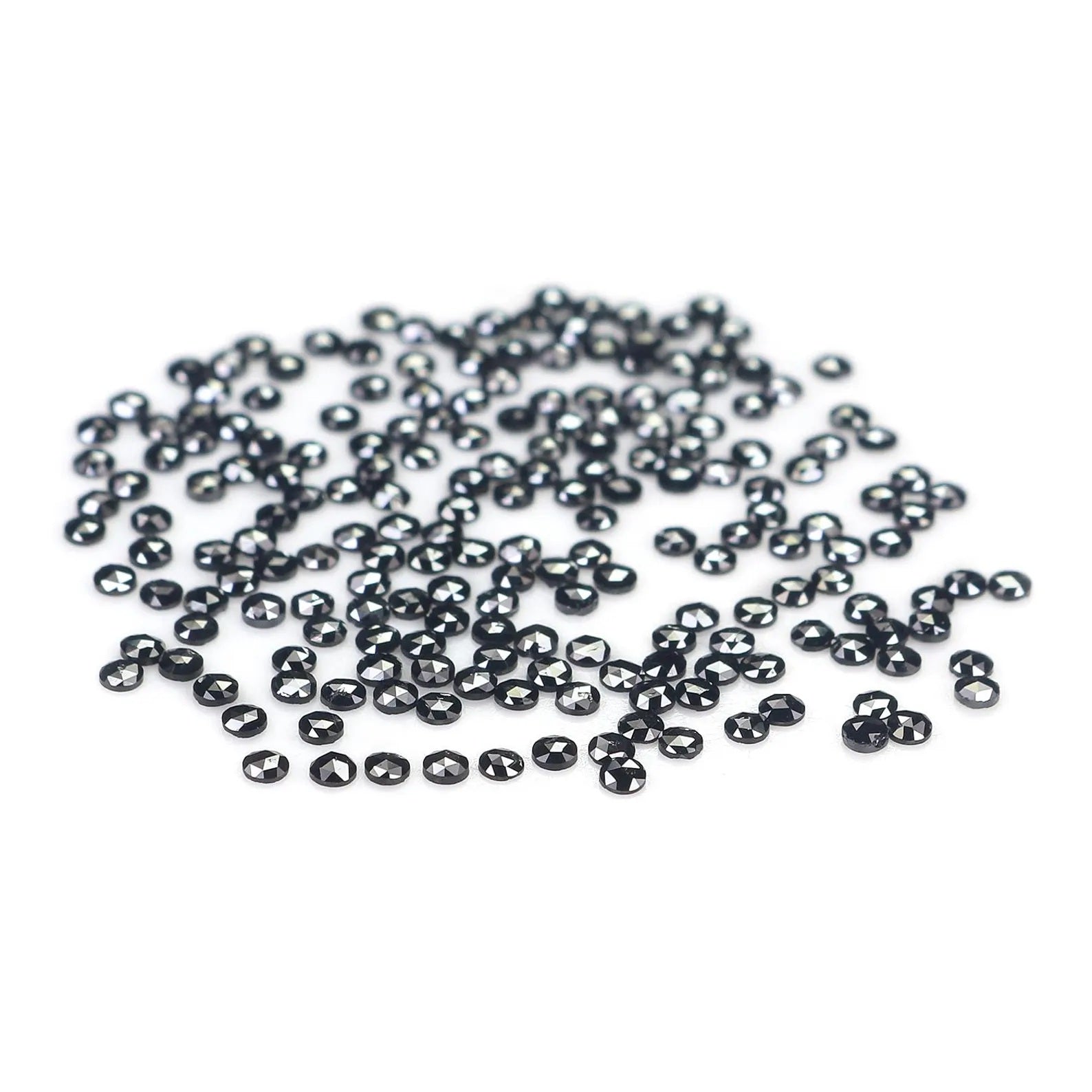 2.86 CT Natural Loose Round Shape Diamond Black Color Round Diamond 1.60 MM Natural Loose Diamond Black Color Round Rose Cut Diamond NQ1819