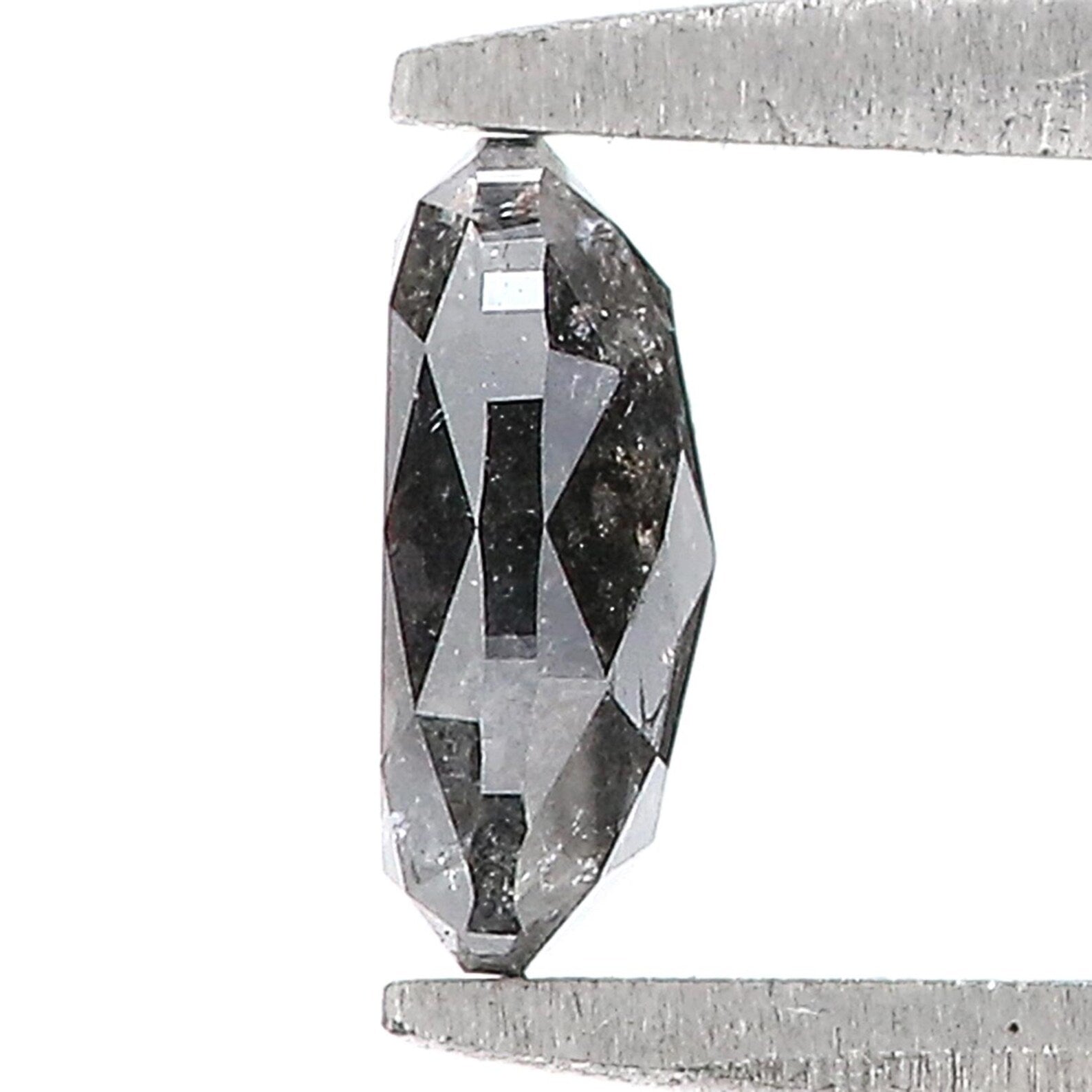 0.61 CT Natural Loose Oval Shape Diamond Salt And Pepper Oval Cut Diamond 6.30 MM Natural Loose Diamond Oval Shape Rose Cut Diamond QN823