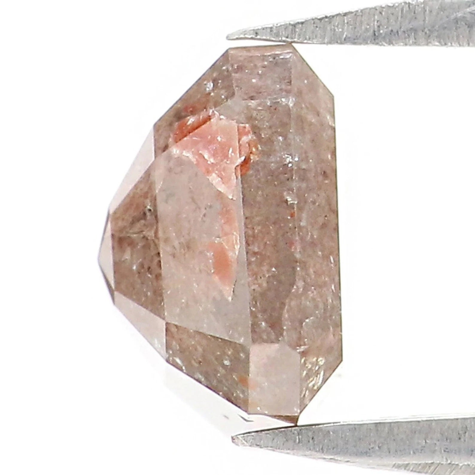 1.50 CT Natural Loose Emerald Cut Diamond Grey Brown Color Emerald Diamond 6.70 MM Natural Grey Brown Color Emerald Rose Cut Diamond NQ8548
