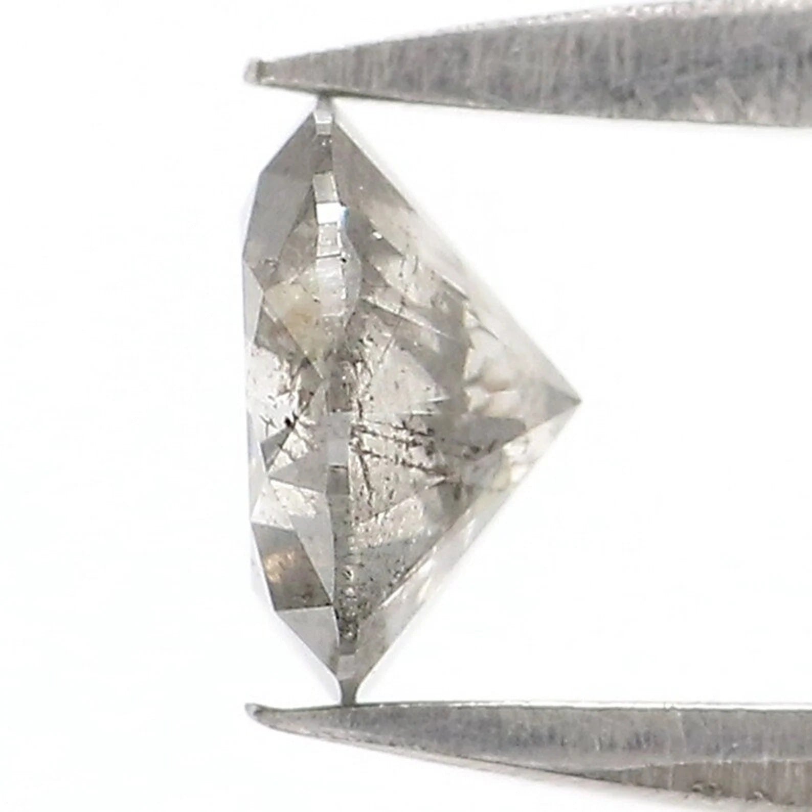 0.52 CT Natural Loose Round Shape Diamond Salt And Pepper Round Diamond 5.30 MM Natural Black Grey Color Round Brilliant Cut Diamond NQ1134