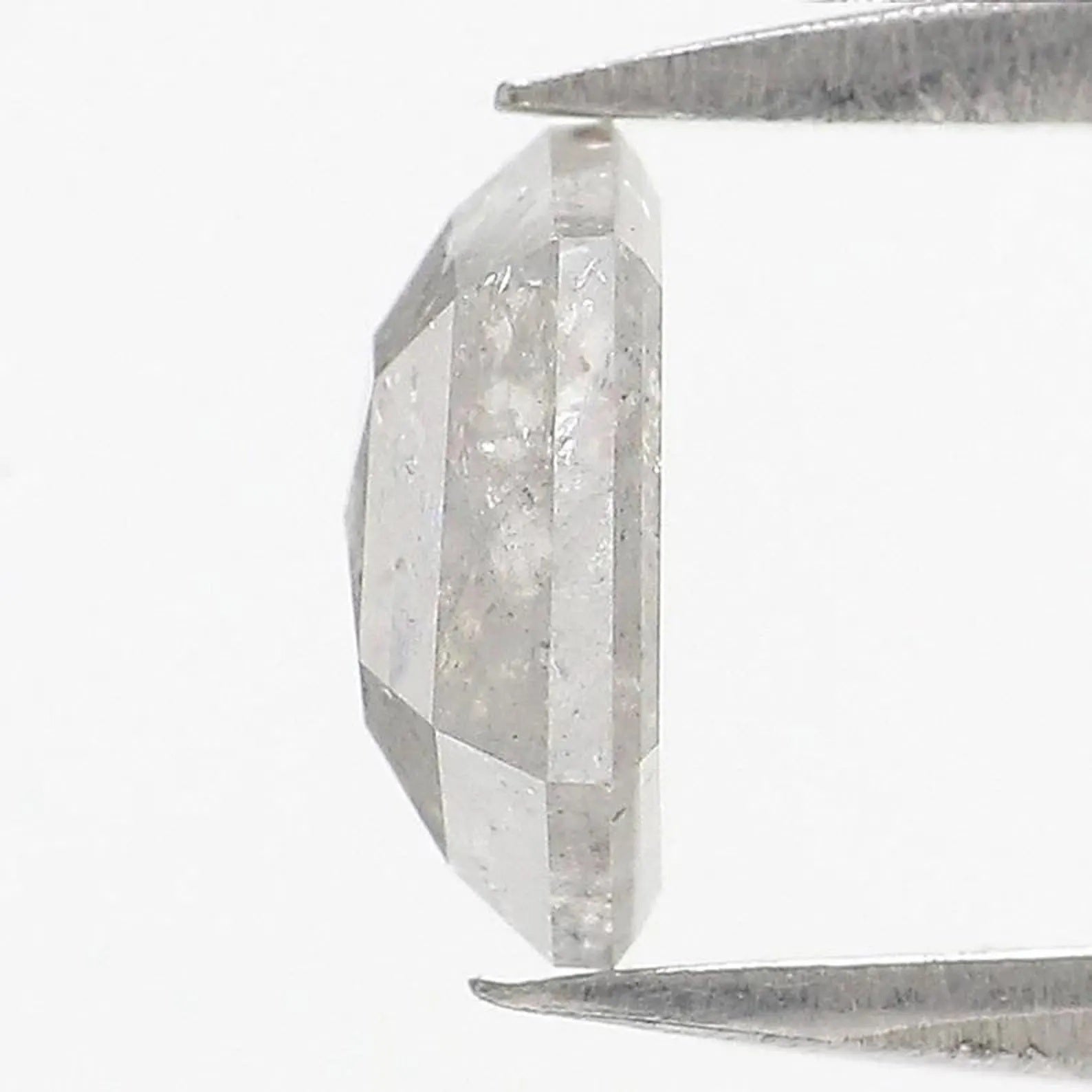 0.86 CT Natural Loose Hexagon Shape Diamond Salt And Pepper Hexagon Cut Diamond 6.85 MM Natural Grey Color Hexagon Rose Cut Diamond NQ836